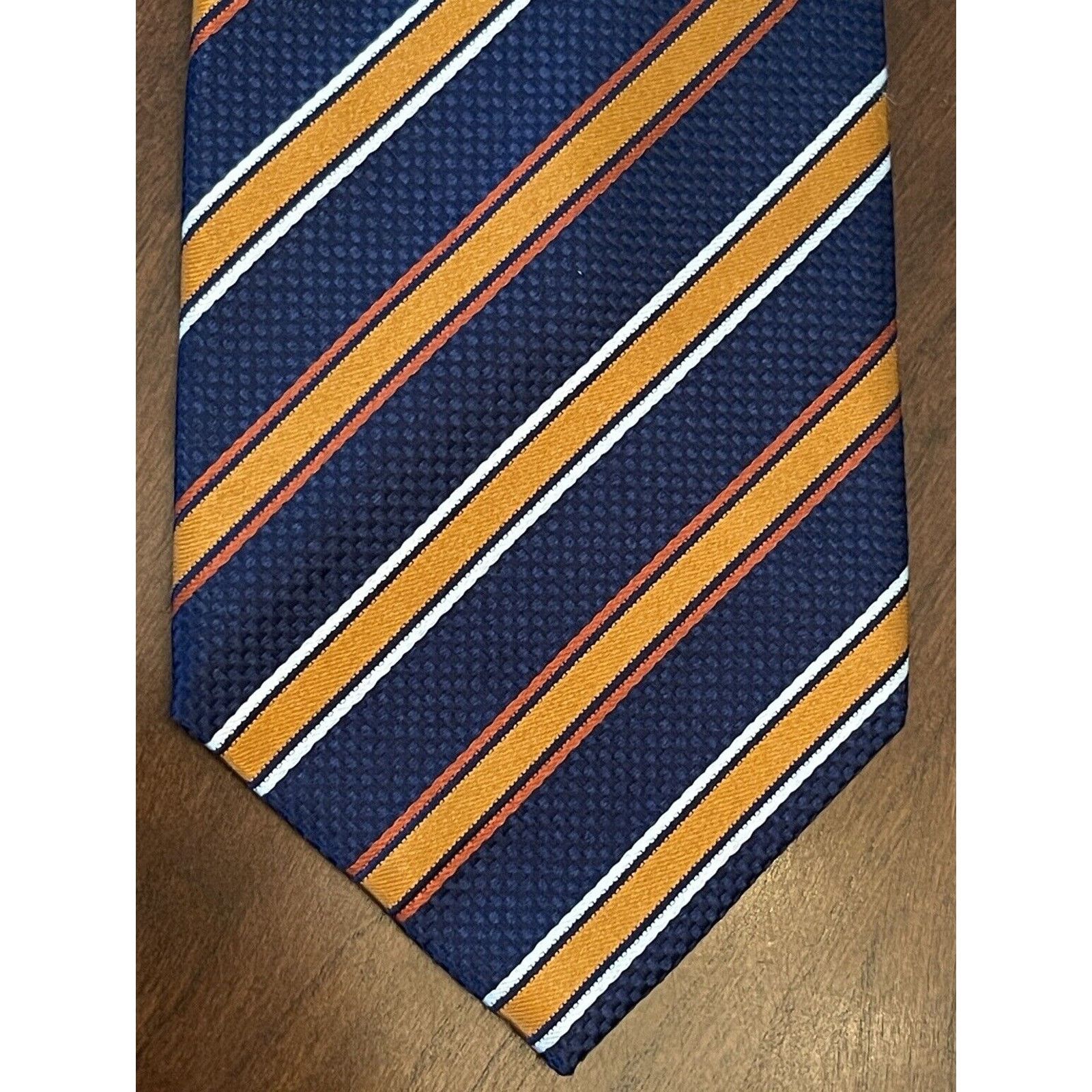 Stafford Stafford Blue Orange Hand Made 100% Silk Made In China Size ONE SIZE - 1 Thumbnail