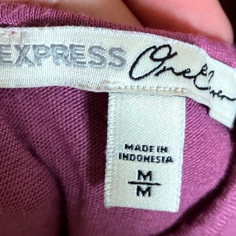 Vintage Express One Eleven Womens Blouse Purple V Neck Spaghetti Strap Tank Top Stretch Medium Shirt Sleeveless Casual Womens Size M / US 6-8 / IT 42-44 - 4 Thumbnail