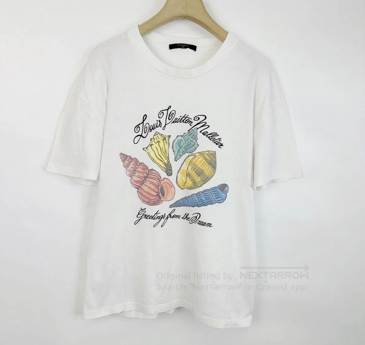 Louis Vuitton White Shell Print Short Sleeve T-Shirt. Size US XL / EU 56 / 4 - 1 Thumbnail