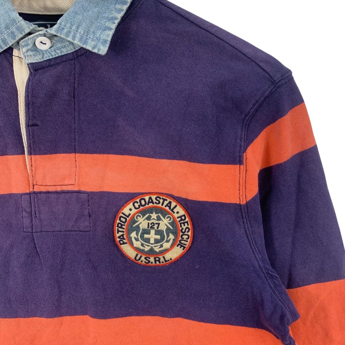 Polo Ralph Lauren Vintage 90s POLO RALPH LAUREN Patrol Costal Rescue Tee Shirt Size US S / EU 44-46 / 1 - 5 Thumbnail