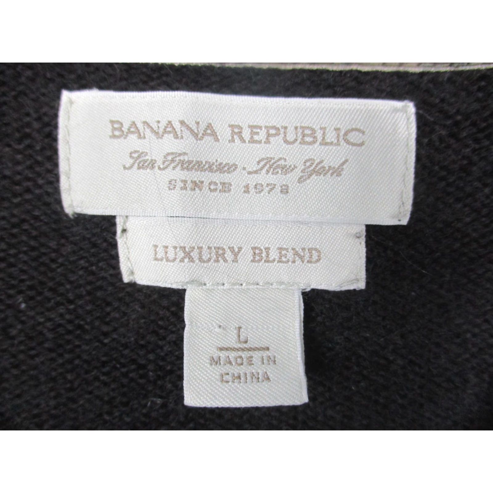 Banana Republic Banana Republic Sweater Mens L Brown Cotton Cashmere Angora V Neck Knit Pullover Slim Knit Solid VintageNone Size US L / EU 52-54 / 3 - 3 Thumbnail