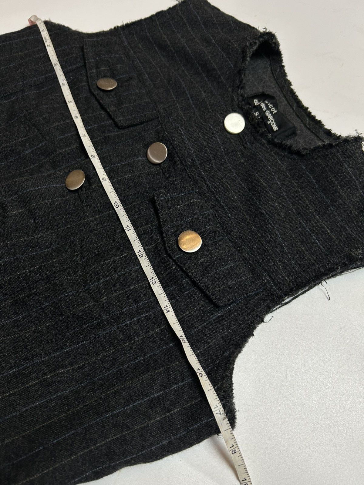 Comme des Garcons × Designer × Japanese Brand COMME DES GARCONS BUTTON UP VEST Size S / US 4 / IT 40 - 4 Thumbnail