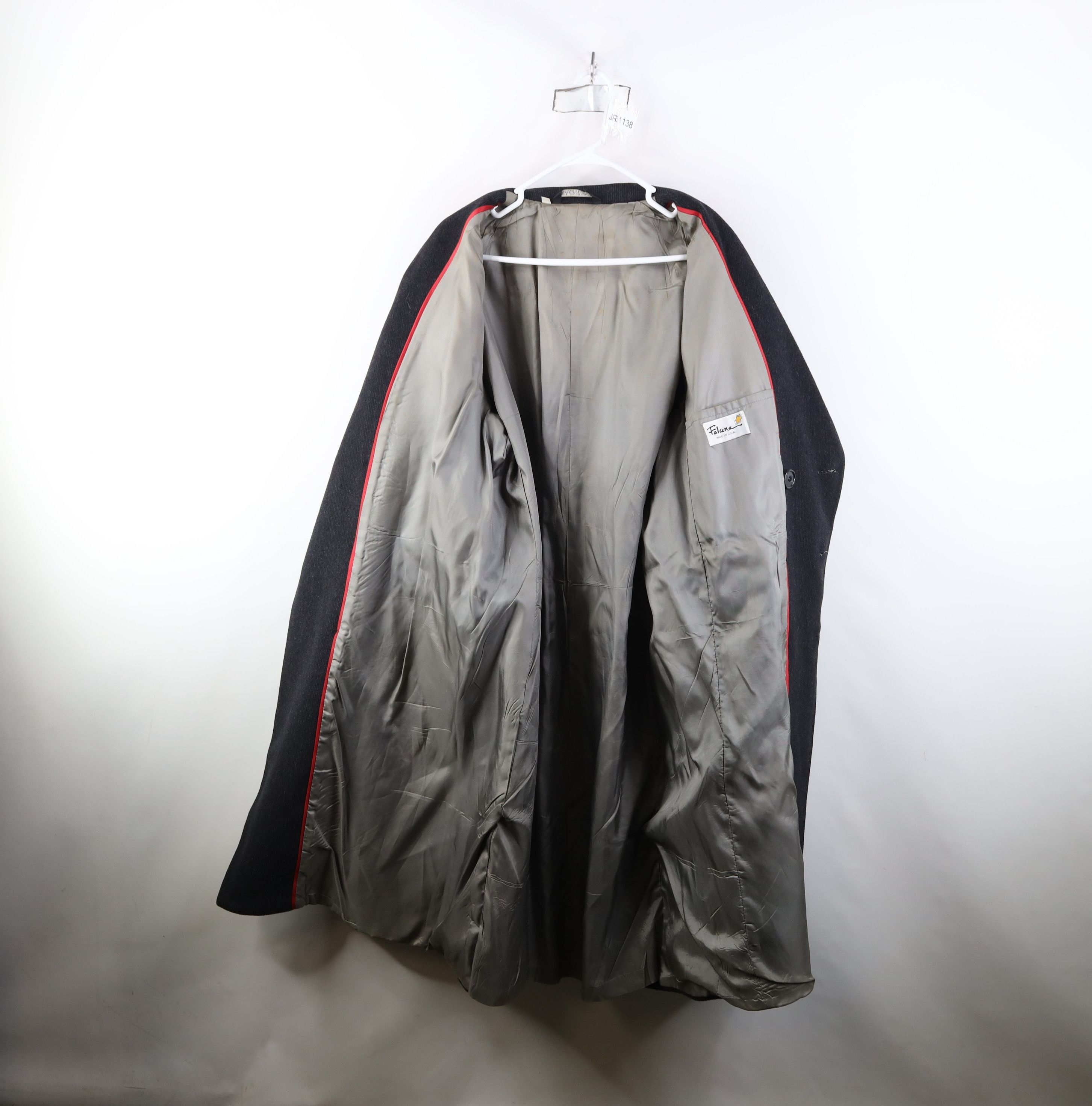 Vintage Vintage 70s Streetwear Wool Ribbed Overcoat Jacket Gray USA Size US XXL / EU 58 / 5 - 11 Thumbnail
