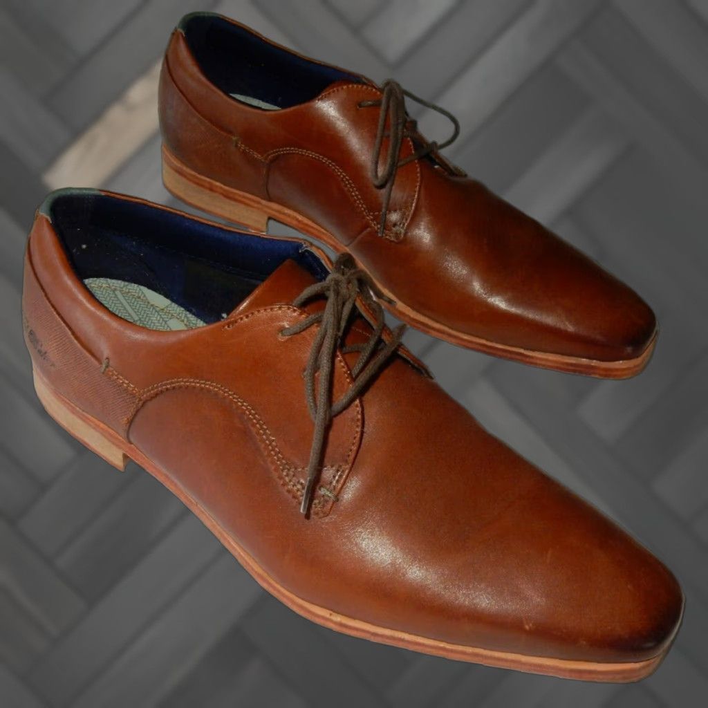 Ted Baker TED BAKER Men's Oxford Dress Shoes Size 8 US Cap Toe Brown Leather Size ONE SIZE - 1 Thumbnail