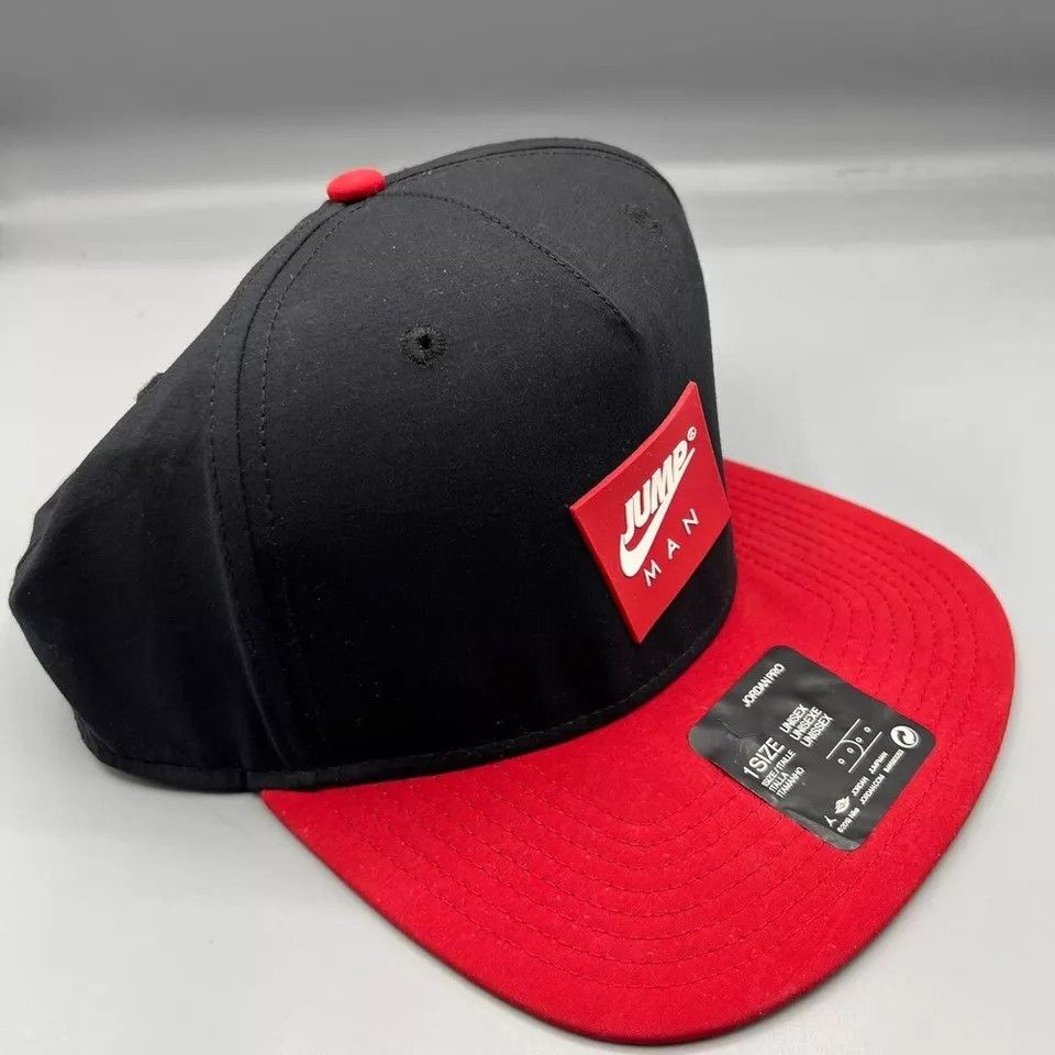 Jordan Brand Air Jordan Pro Hat Men Black Red Jumpman Nike Snap Back Cap Size ONE SIZE - 3 Thumbnail