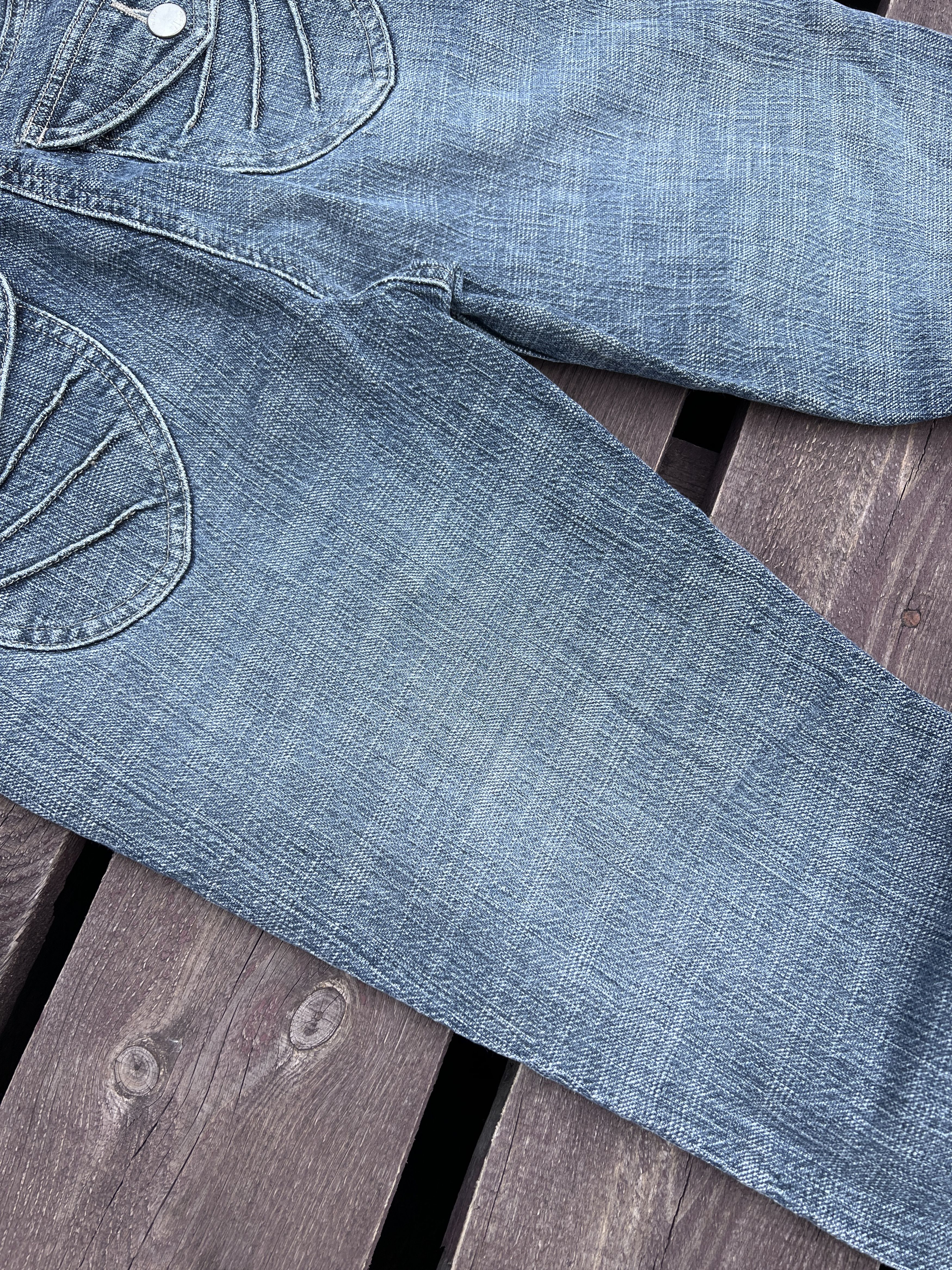 NEXT Next Y2K Vintage Flare Jeans Washed Denim Size 27" / US 4 / IT 40 - 5 Thumbnail