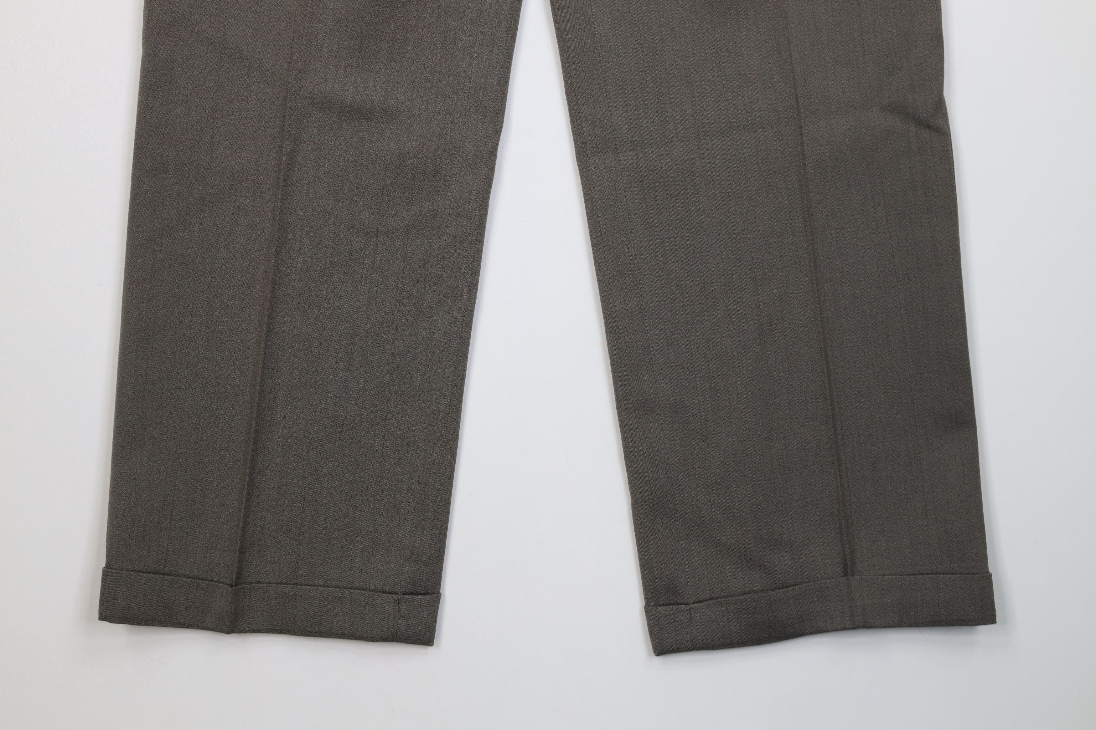 Vintage Vintage 90s Streetwear Wool Knit Wide Leg Chino Pants Gray Size US 34 / EU 50 - 4 Thumbnail