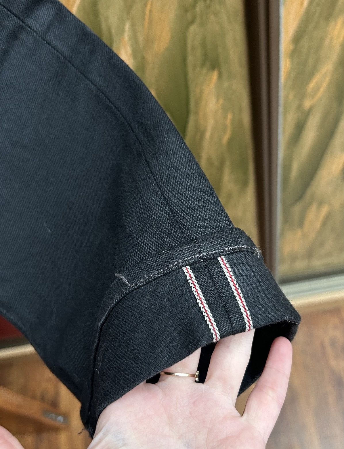 Indigofera Indigofera Ray Gunpowder Black 14Oz Selvage Denim Jeans Size US 31 - 8 Thumbnail