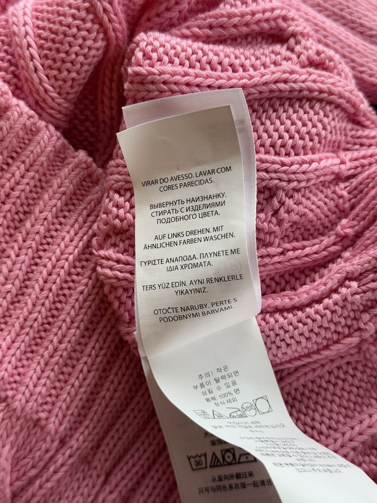 Designer × Polo Ralph Lauren × Ralph Lauren Polo Ralph Lauren cable knit pink sweater Size S / US 4 / IT 40 - 8 Thumbnail