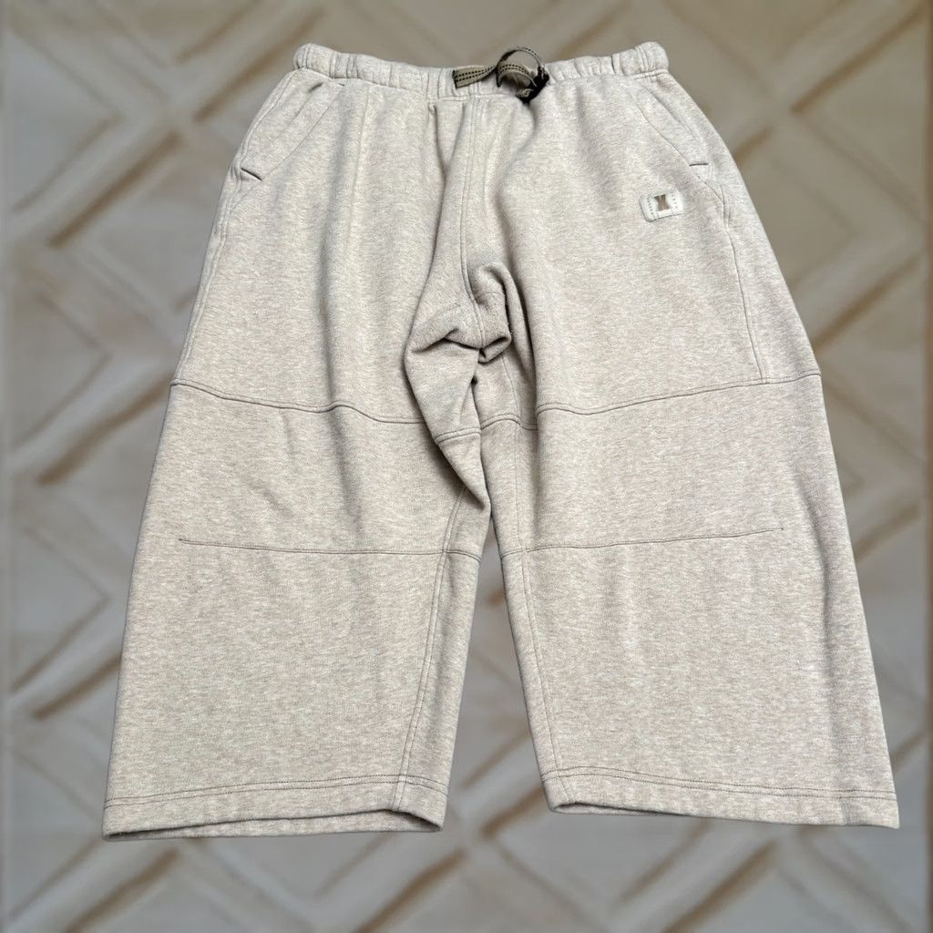 Vintage Savage x Fenty Sweatpants Womens Plus 2X Heather Oatmeal Beige Wide Leg Cropped Size 40" / US 18 - 1 Thumbnail