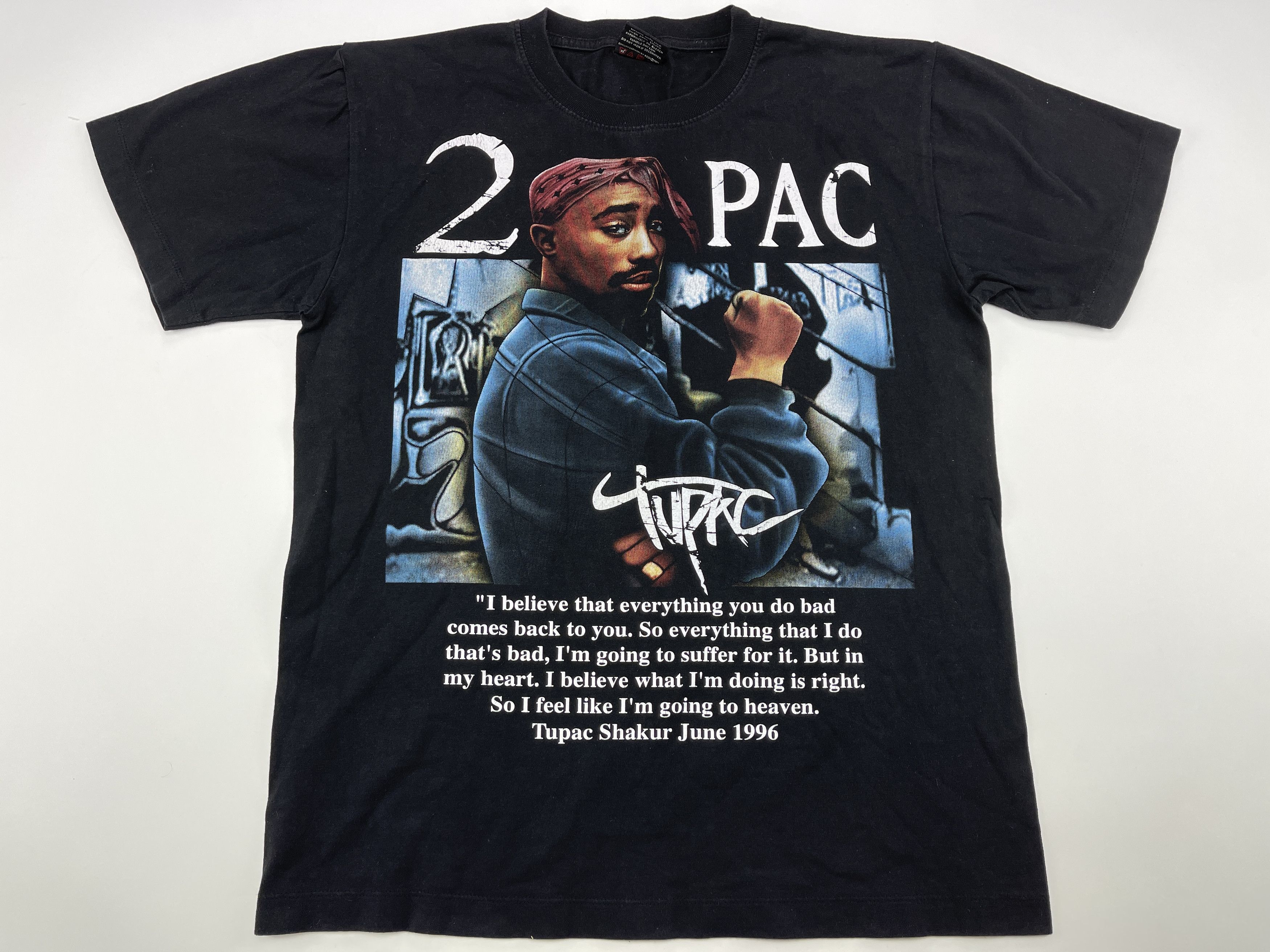 Rap Tees × Vintage 2Pac t-shirt, Tupac shirt, Makaveli shirt, 90s hip hop M Size US M / EU 48-50 / 2 - 1 Thumbnail