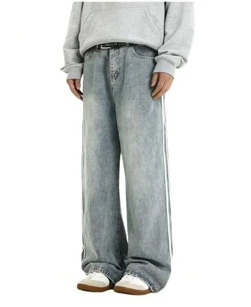Jean Vintage RETRO washed Y2K skateboard jeans pants Size US 34 / EU 50 - 1 Thumbnail