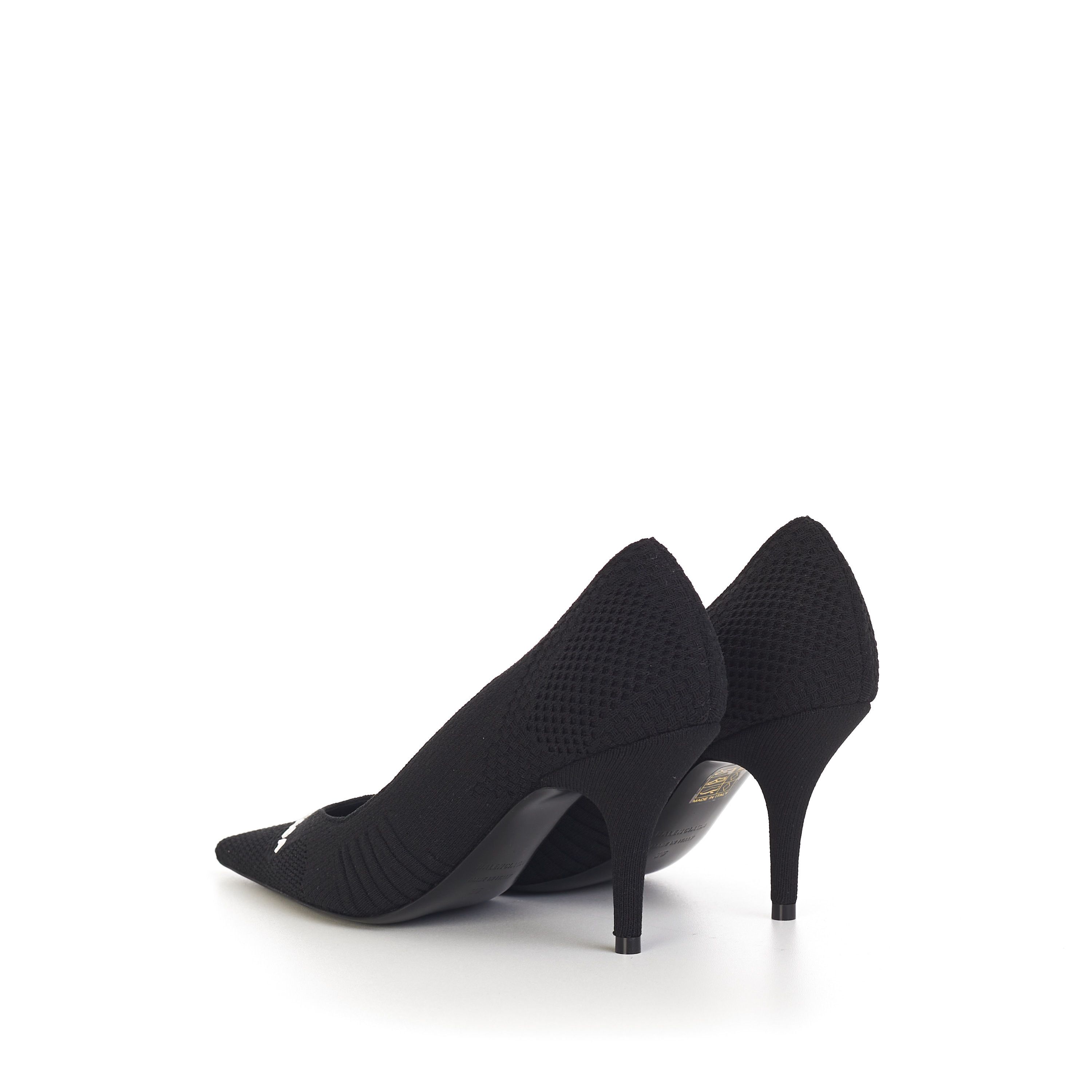 Balenciaga Knife Pumps In Black Textured Knit with Balenciaga logo Size US 6 / IT 36 - 6 Thumbnail