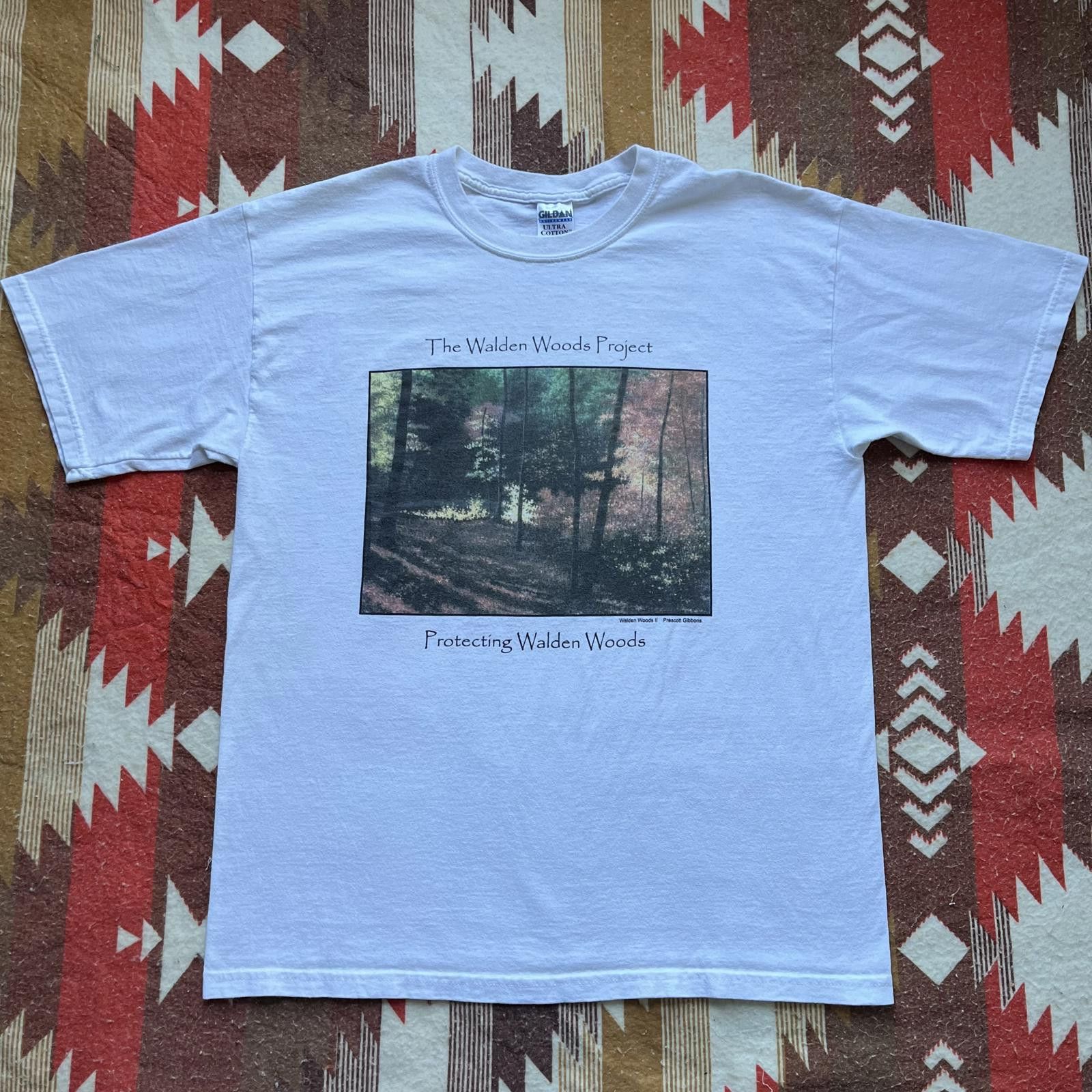 Gildan × Vintage Vintage Y2K Walden Woods Project Nature Conservation Shirt Size US L / EU 52-54 / 3 - 4 Thumbnail