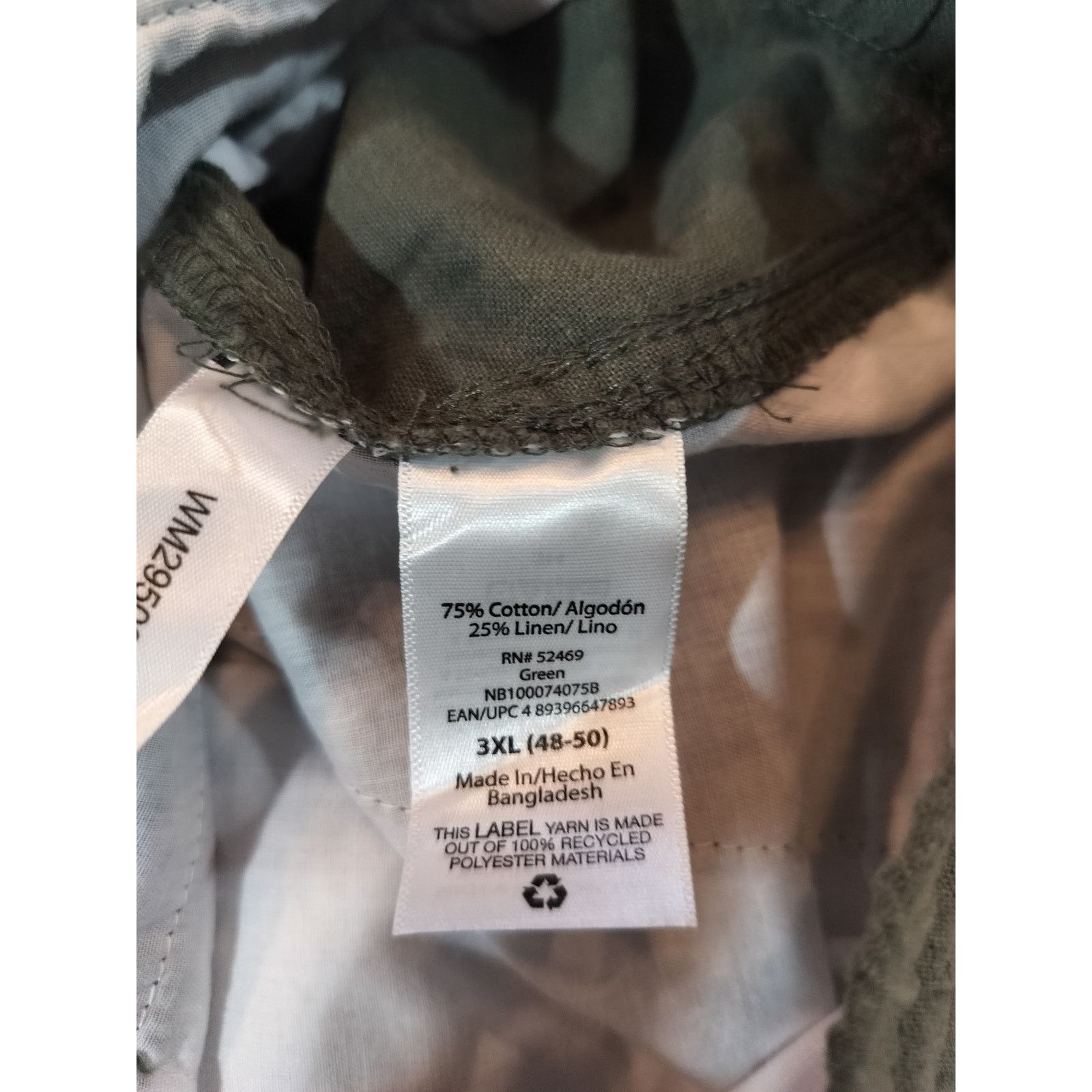Other No Boundaries Green Cotton Linen Drawstring Shorts 3XL Size US 44 / EU 60 - 8 Thumbnail