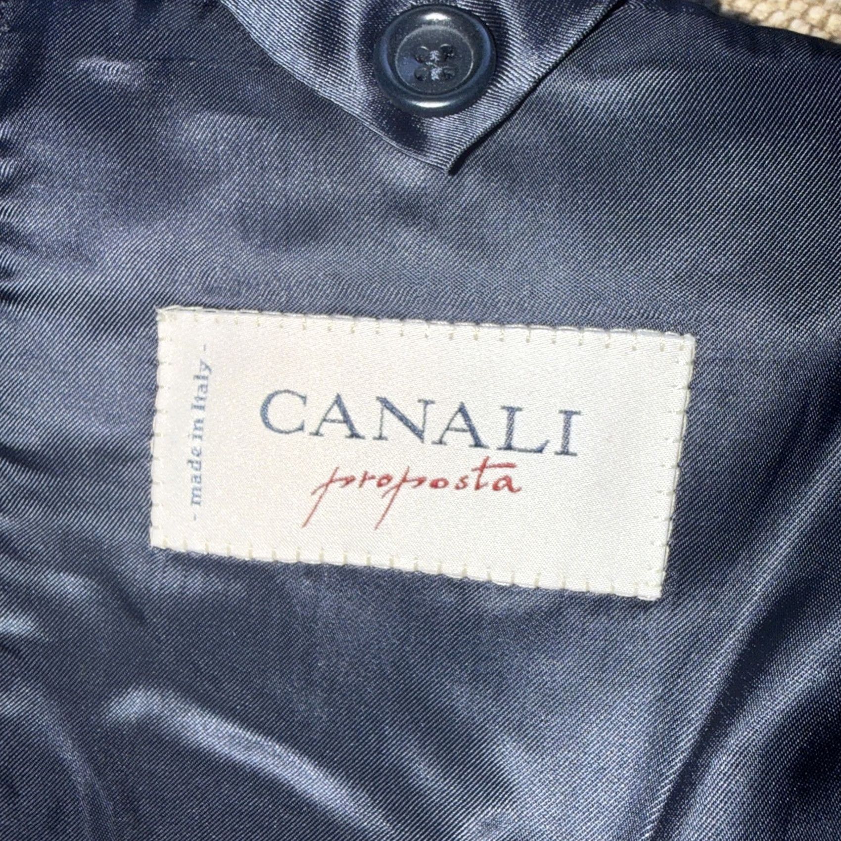 Canali VINTAGE Canali Proposta Sport Coat 100% Wool Navy Blue Mens Size 52 US 42 Coat Wool Navy Blue Mens 42 Sports Coat Size US XS / EU 42 / 0 - 4 Thumbnail
