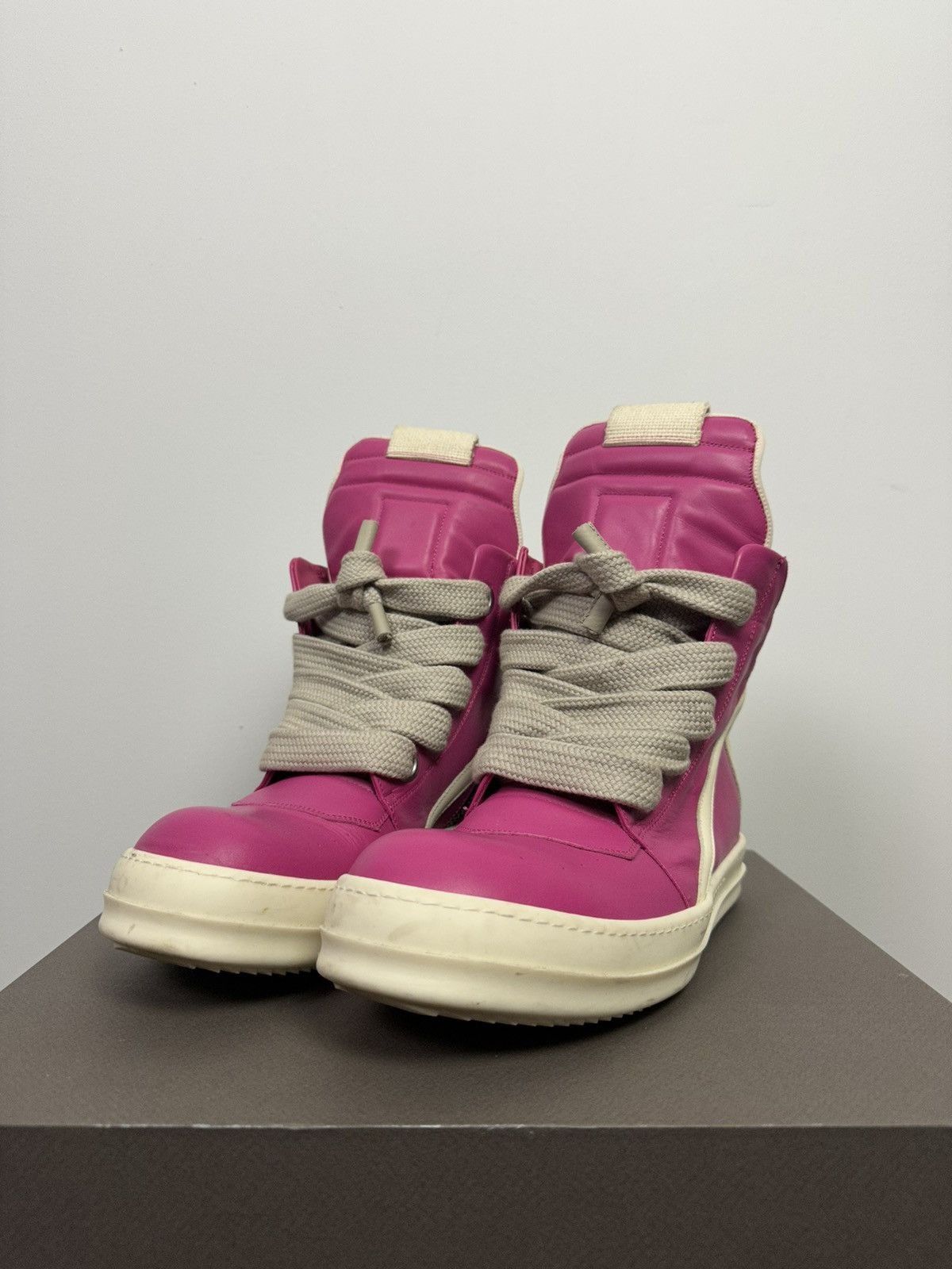 靴 Rickowens Pink Geobasket Sneakers Rick Owens Phlegethon Geobasket スニーカー ピンク | Lyst