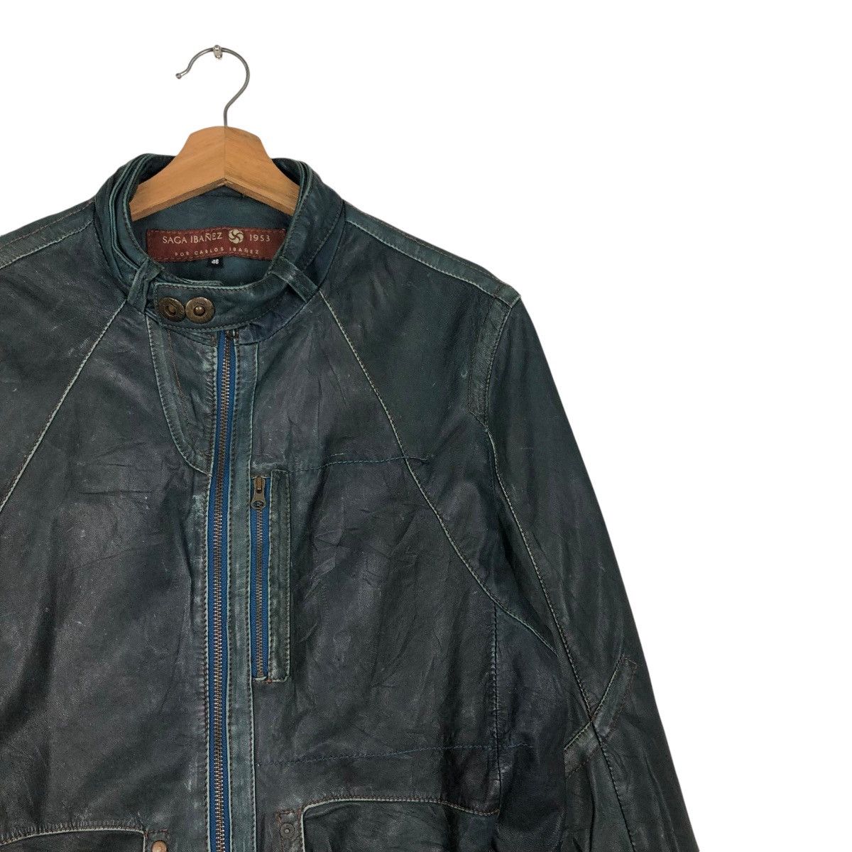 Japanese Brand 🔥IF SIX WAS NINE DESIGN LEATHER BIKER JACKET SAGA IBANEZ Size US S / EU 44-46 / 1 - 6 Thumbnail