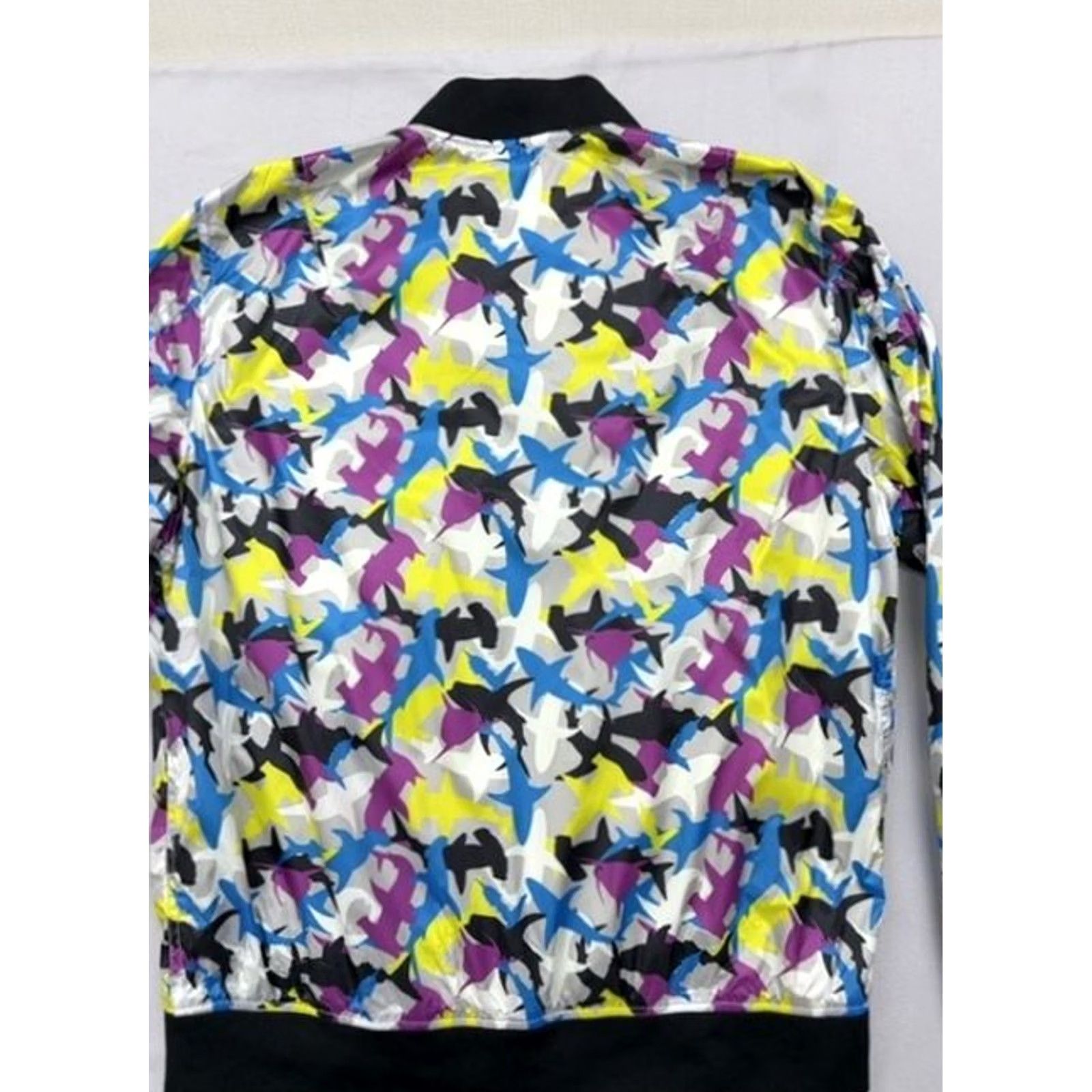 Trussardi Trussardi Jeans Bomber Jacket XXL Men Multicolor Shark Print Long Sleeve Size US XXL / EU 58 / 5 - 3 Thumbnail