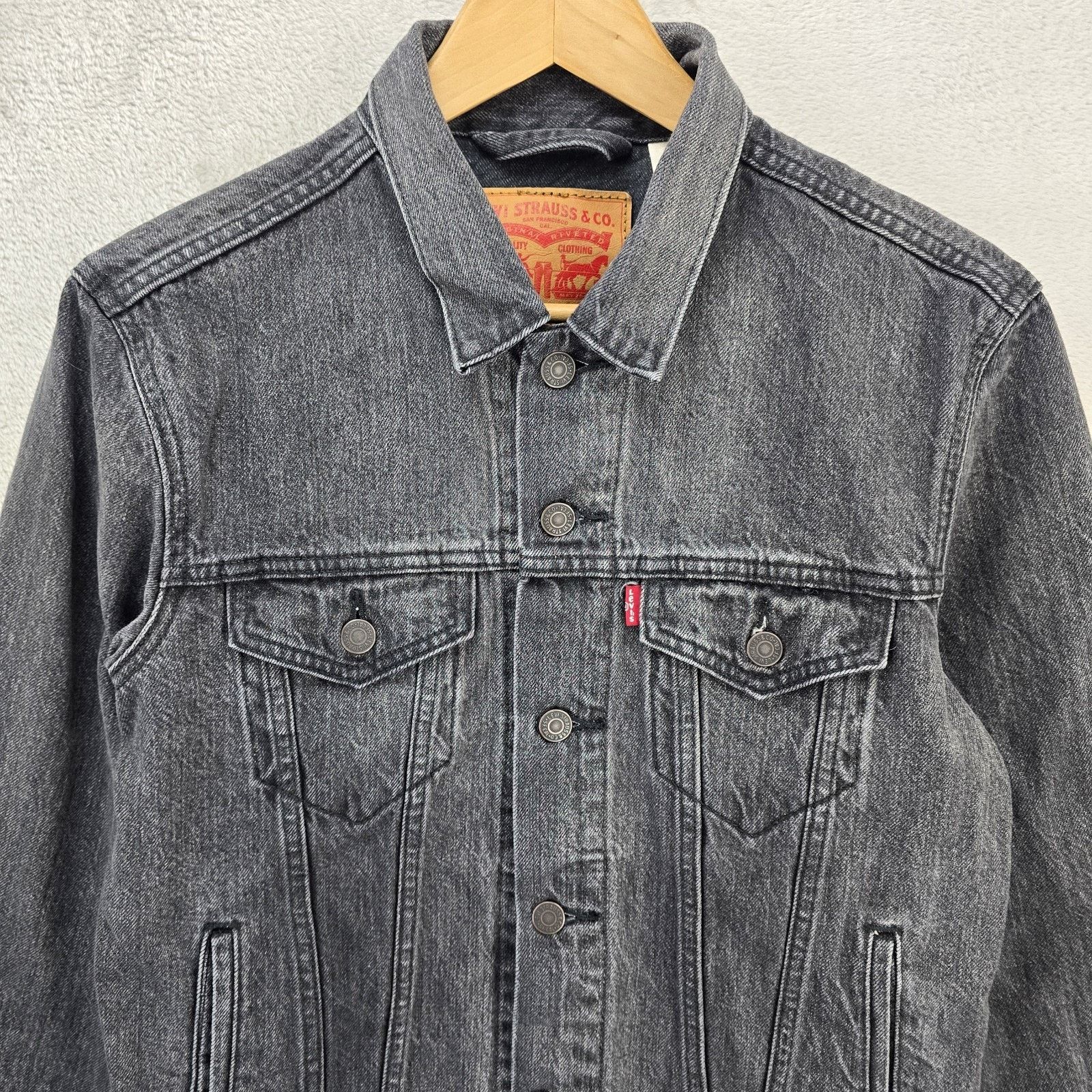 Levi's Levis Denim Trucker Jacket Women's Small Gray Black Size S / US 4 / IT 40 - 3 Thumbnail