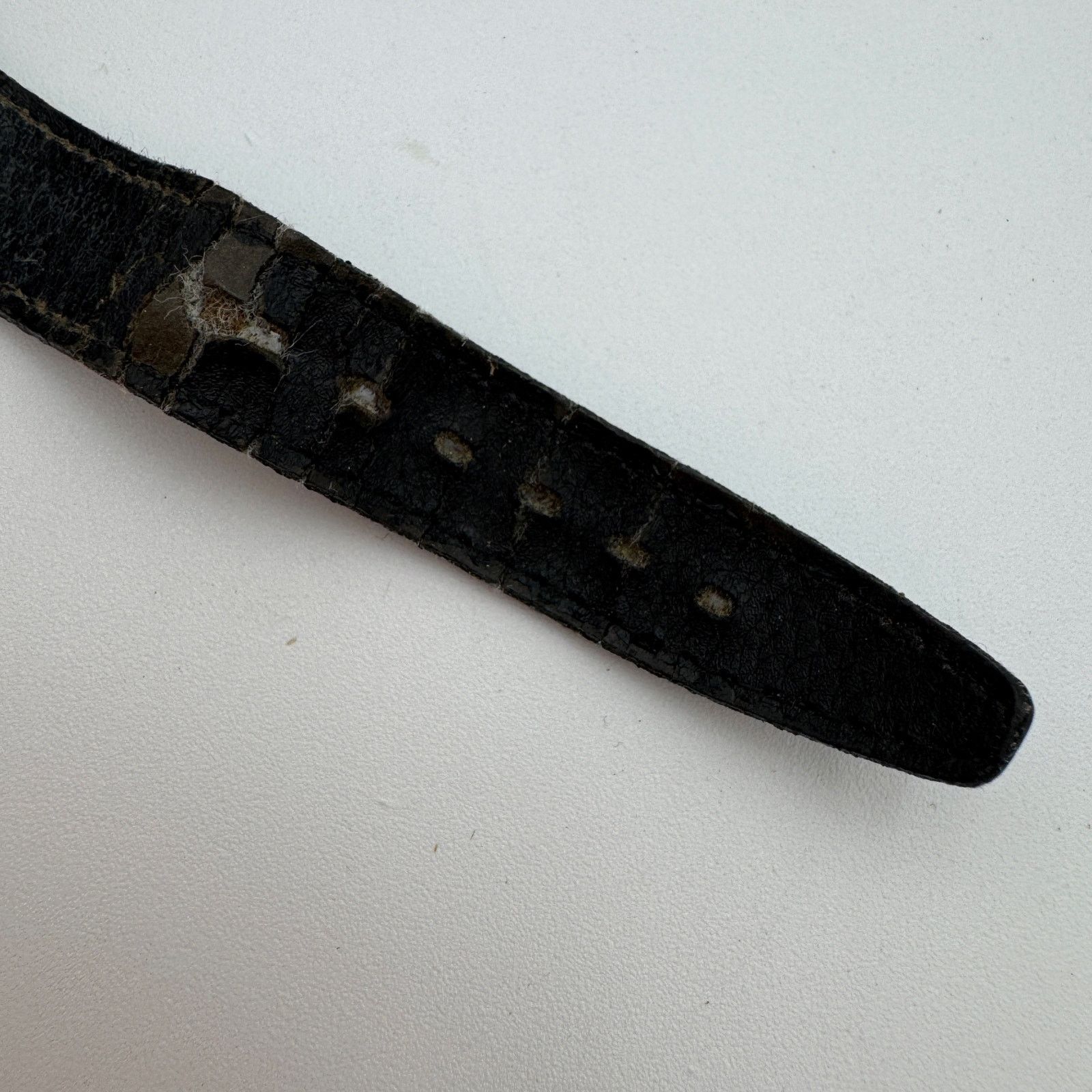 Vintage Vtg Pearl Horseshoe Watch Leather Band Black Ladies Size ONE SIZE - 5 Thumbnail
