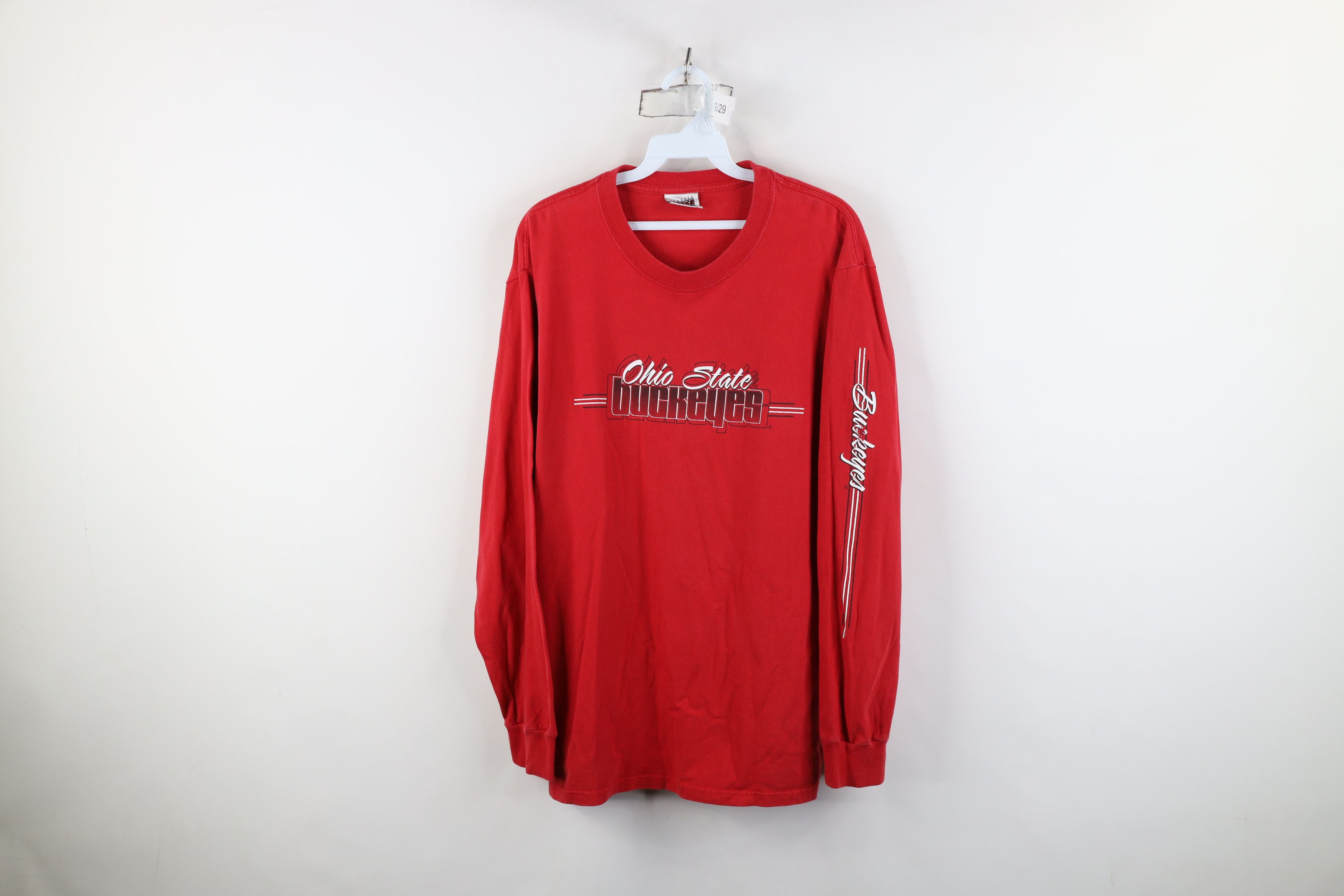 Vintage Vintage 90s Ohio State University Long Sleeve T-Shirt Red Size US L / EU 52-54 / 3 - 1 Thumbnail