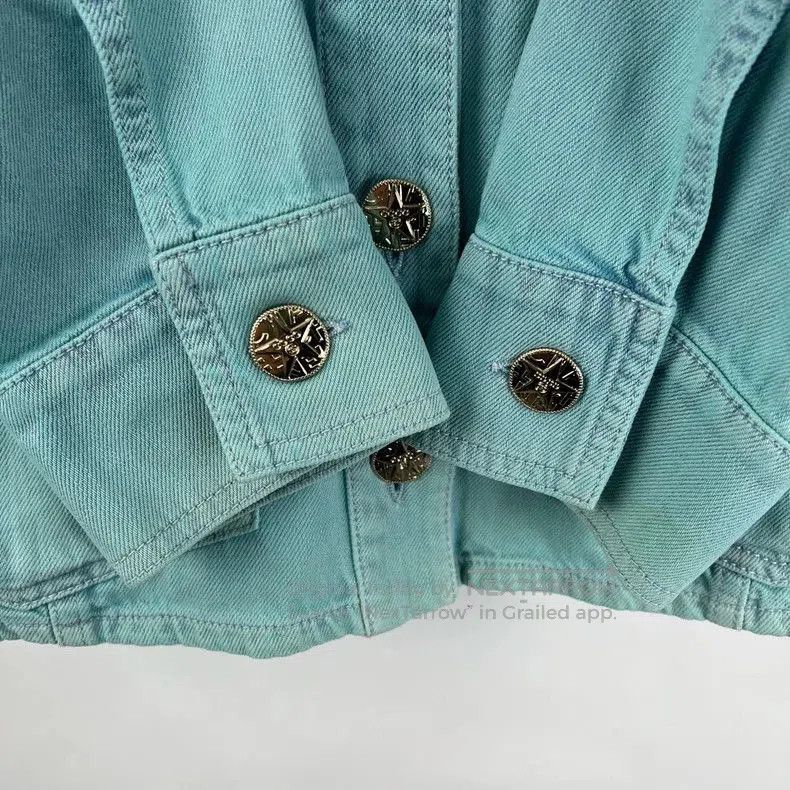 Chanel Chanel Blue Camellia Denim Jacket. Size US XS / EU 42 / 0 - 7 Thumbnail