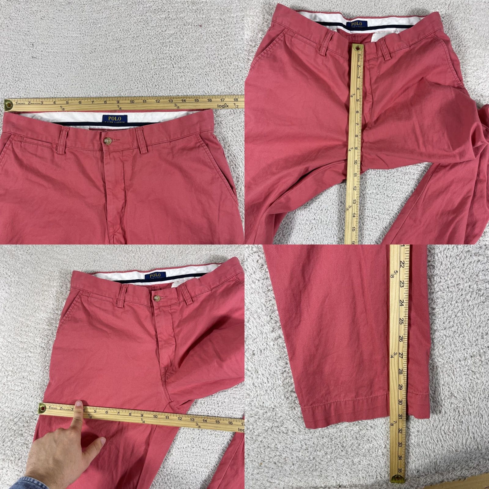 Polo Ralph Lauren Polo Ralph Lauren Pants 32x32 Pink Salmon Chino Straight Leg Preppy Casual Mens Size US XS / EU 42 / 0 - 8 Thumbnail