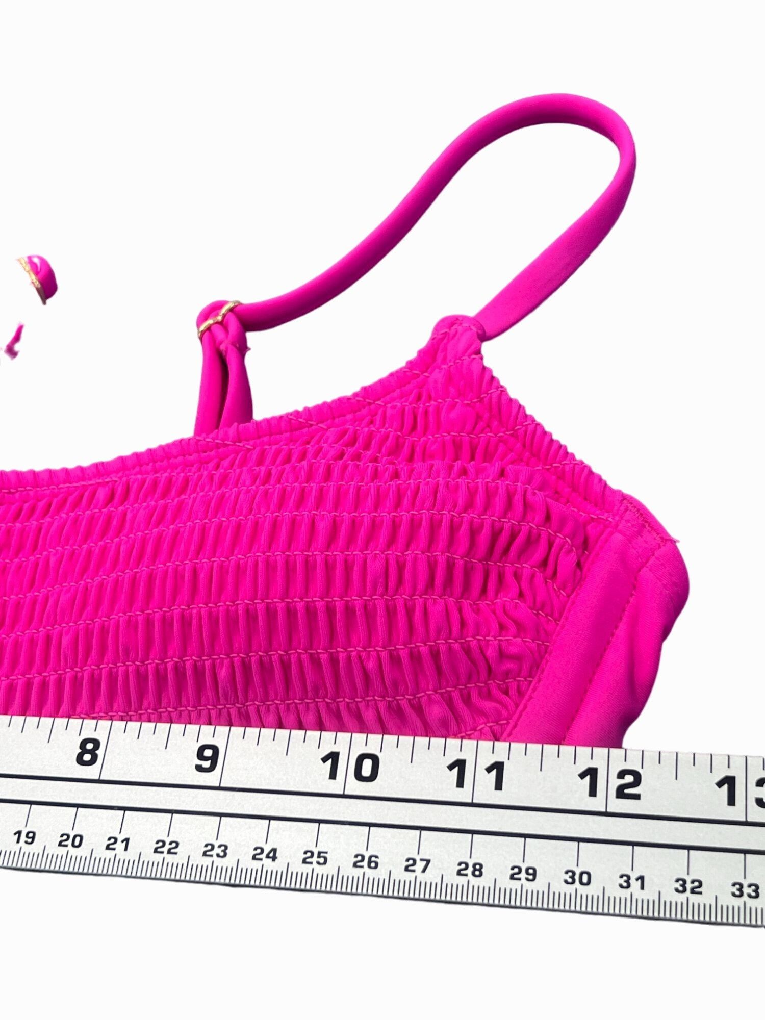 Other Wild Fable - Women's Smocked Bralette Bikini Top - Pink - Ex Size ONE SIZE - 5 Thumbnail