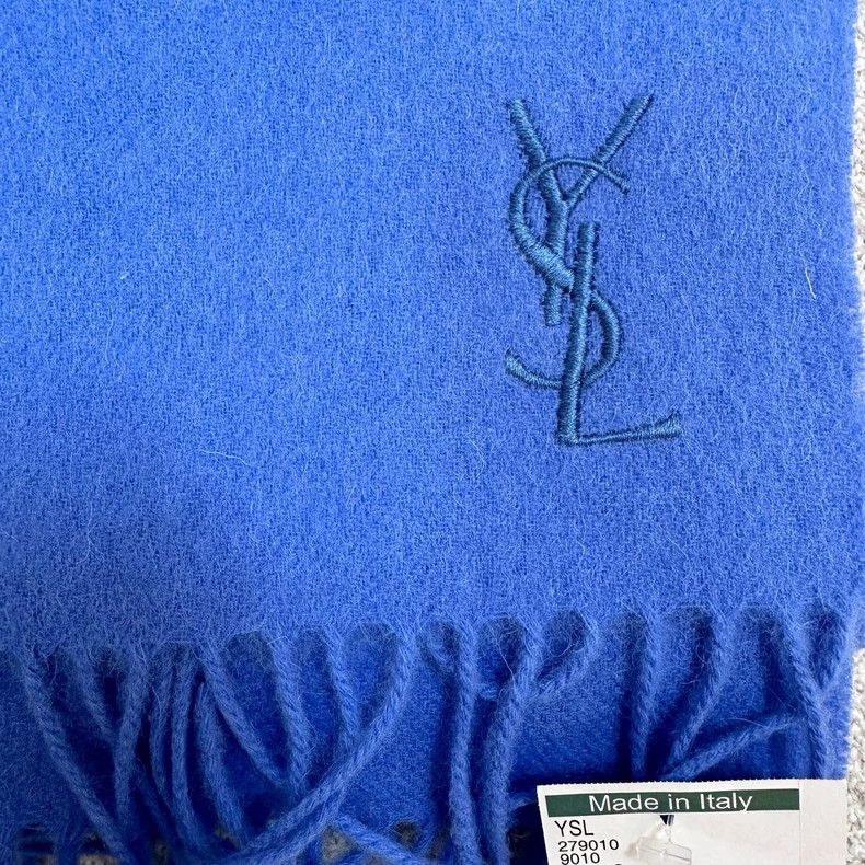 Saint Laurent Paris saint Laurent parisRoyal Blue Scarf 2503-Nextarrow Size ONE SIZE - 4 Thumbnail