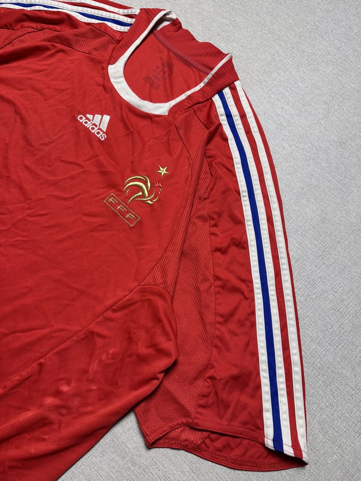 Adidas × Streetwear × Vintage VERY RARE ADIDAS FRANCE 2007 SOCCER JERSEY BLOKECORE RETRO Size US XL / EU 56 / 4 - 4 Thumbnail