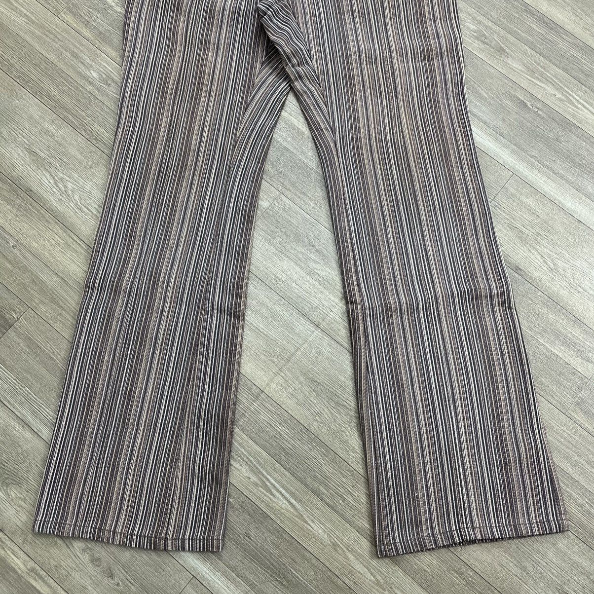 Tete Homme Vintage Tete Homme Issey Miyake Striped Bootcut Flared Jeans Size US 32 / EU 48 - 6 Thumbnail