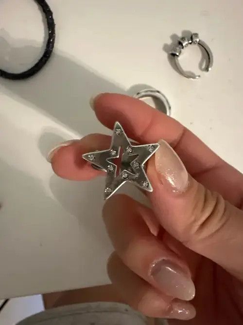 VIBE Gothic Star Shaped Open Ring Size ONE SIZE - 5 Thumbnail