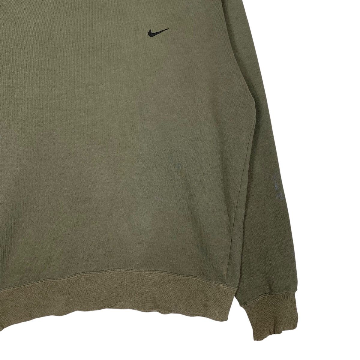 Nike NIKE Embroidery Small Swoosh Logo Green Sweatshirt #1464-C66 Size US M / EU 48-50 / 2 - 4 Thumbnail