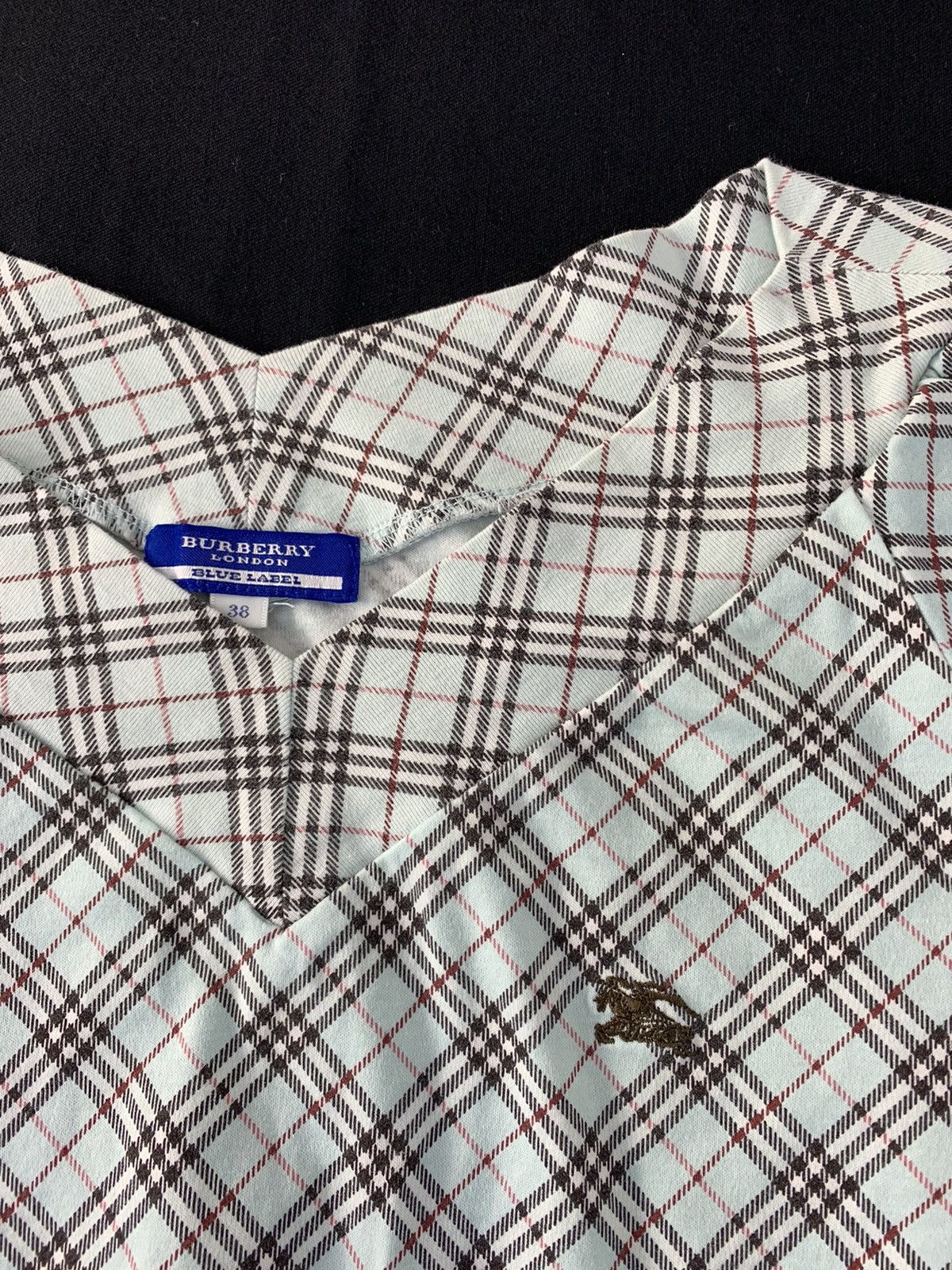 Burberry Burberry London Blue Label Nova Check Monogram Longsleeve Te Size S / US 4 / IT 40 - 4 Thumbnail