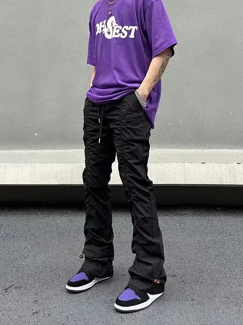 Other flare pleated sports skate pants Size US 32 / EU 48 - 4 Thumbnail