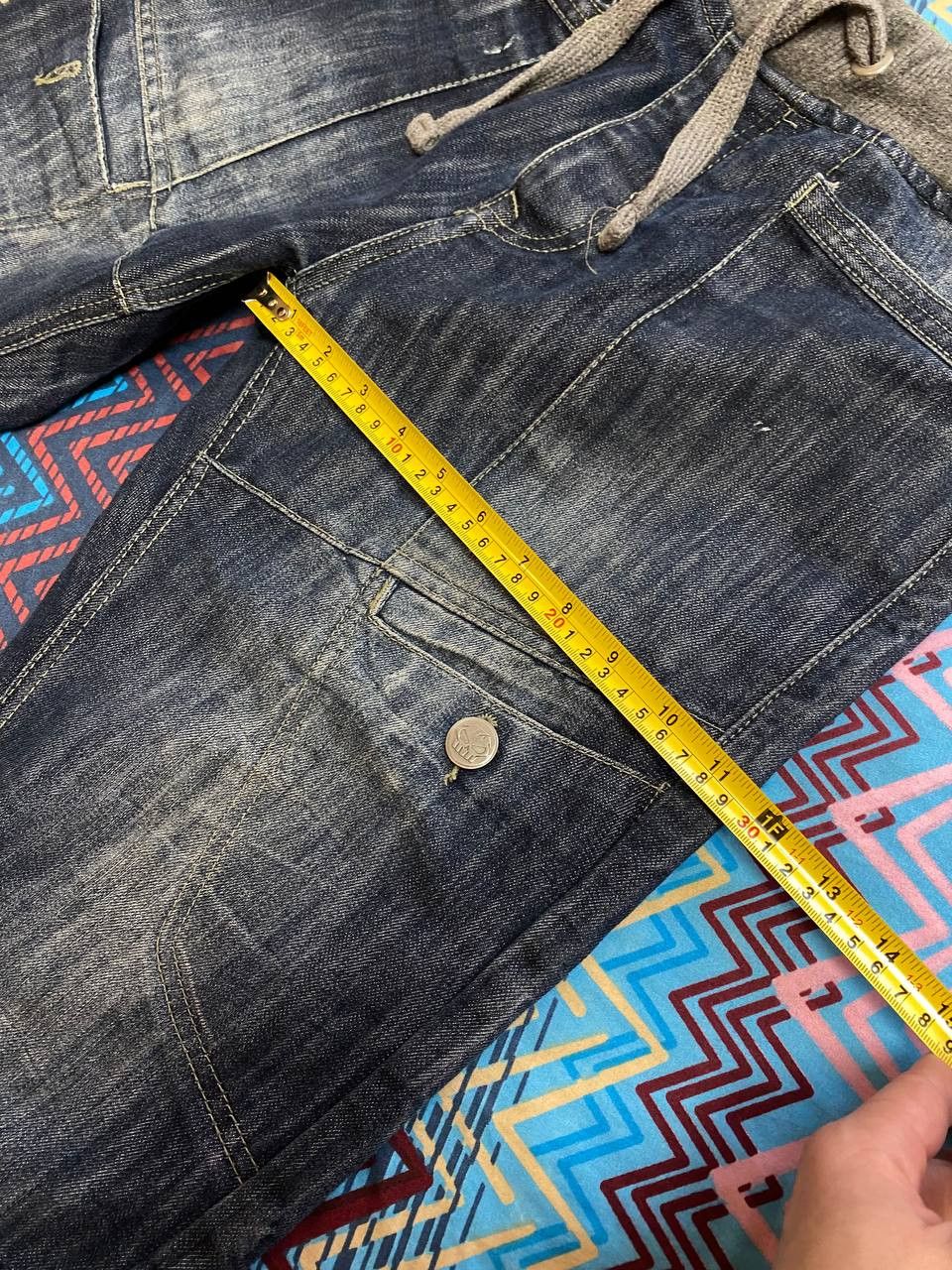 No Fear × Vintage Distressed Vintage Y2K Grunge Denim Shorts Size US 30 / EU 46 - 4 Thumbnail