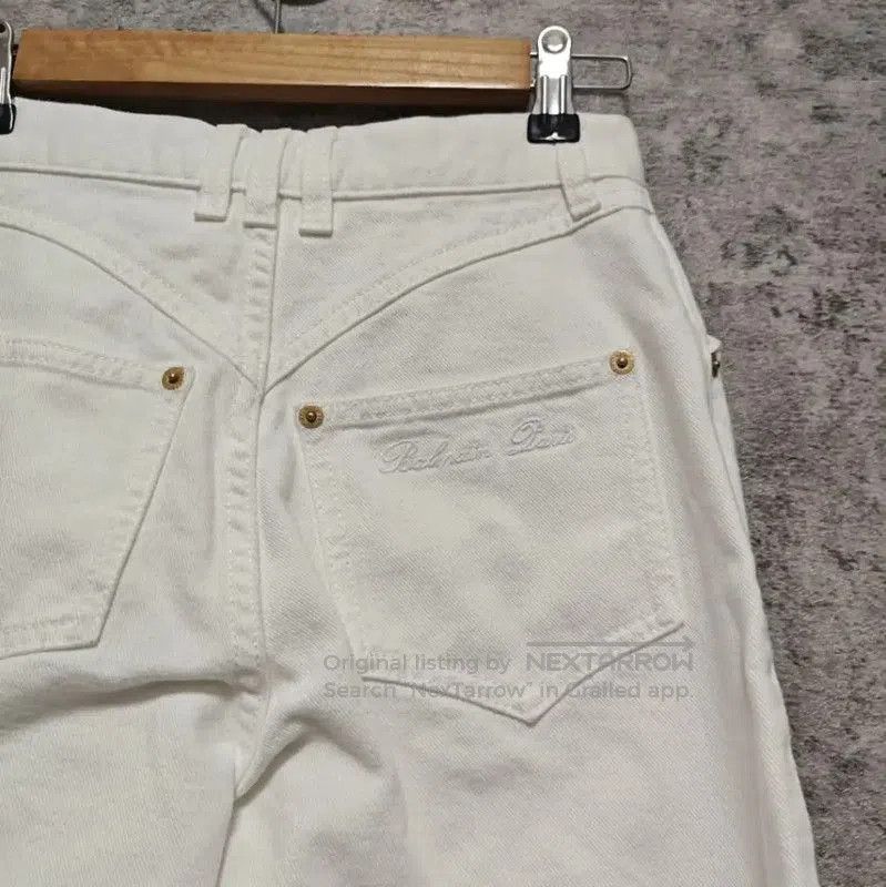 Balmain Balmain White Cotton Women's Denim Trousers . Size 28" / US 6 / IT 42 - 3 Thumbnail