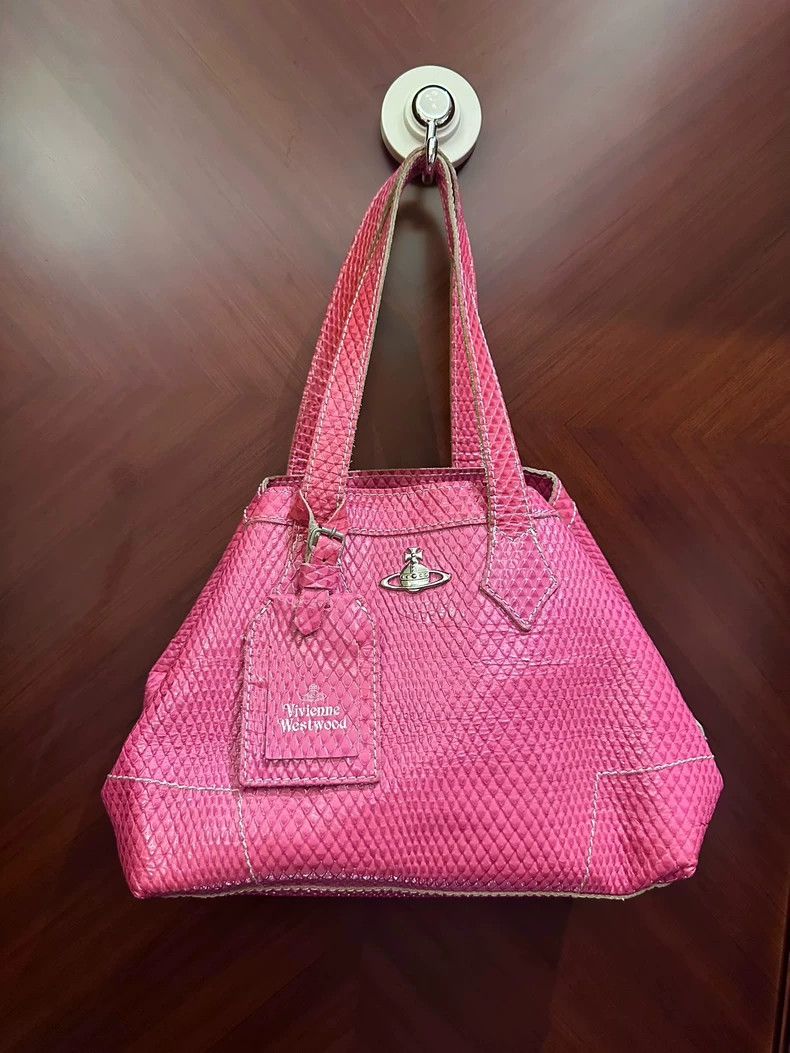 Vivienne Westwood Vivienne Westwood size os Pink alligator print tote bag Size ONE SIZE - 2 Thumbnail