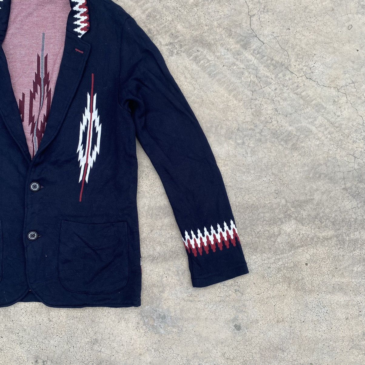 Japanese Brand Japanese Native Chimayo Pattern Knit Jacket Size US S / EU 44-46 / 1 - 5 Thumbnail