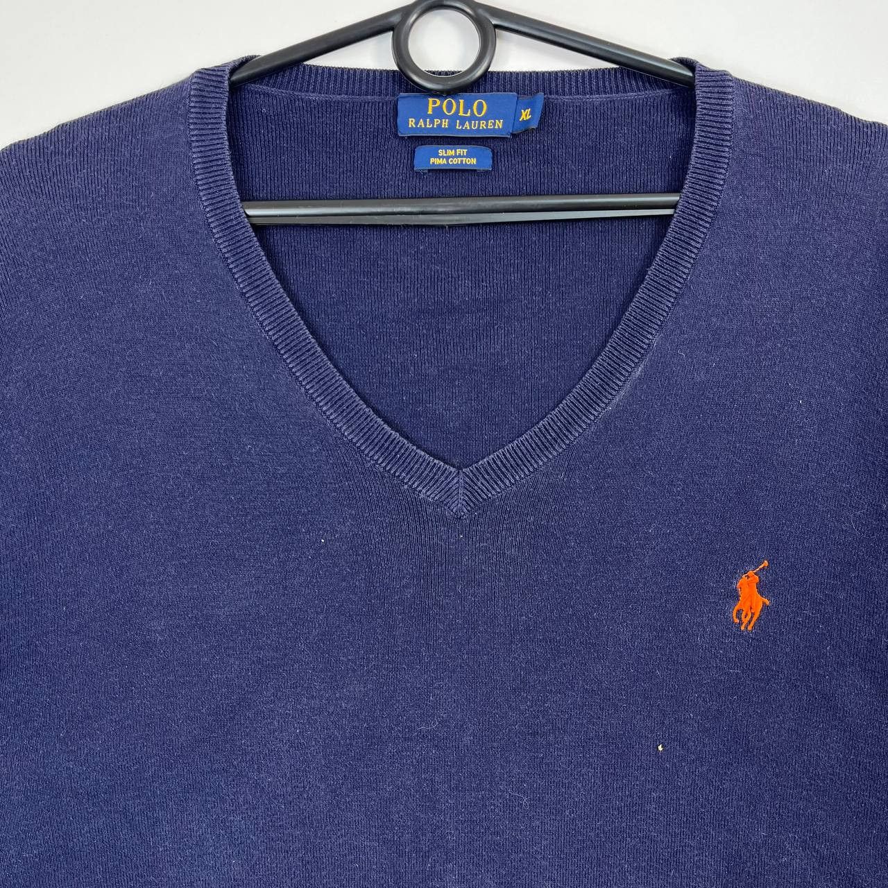 Polo Ralph Lauren Polo Ralph Lauren Slim Fit Pima Cotton Sweater V Neck XL Size US XL / EU 56 / 4 - 2 Thumbnail