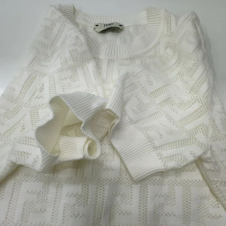Fendi Fendi White Cotton Short Sleeve T-Shirt -2507 Size M / US 6-8 / IT 42-44 - 7 Thumbnail