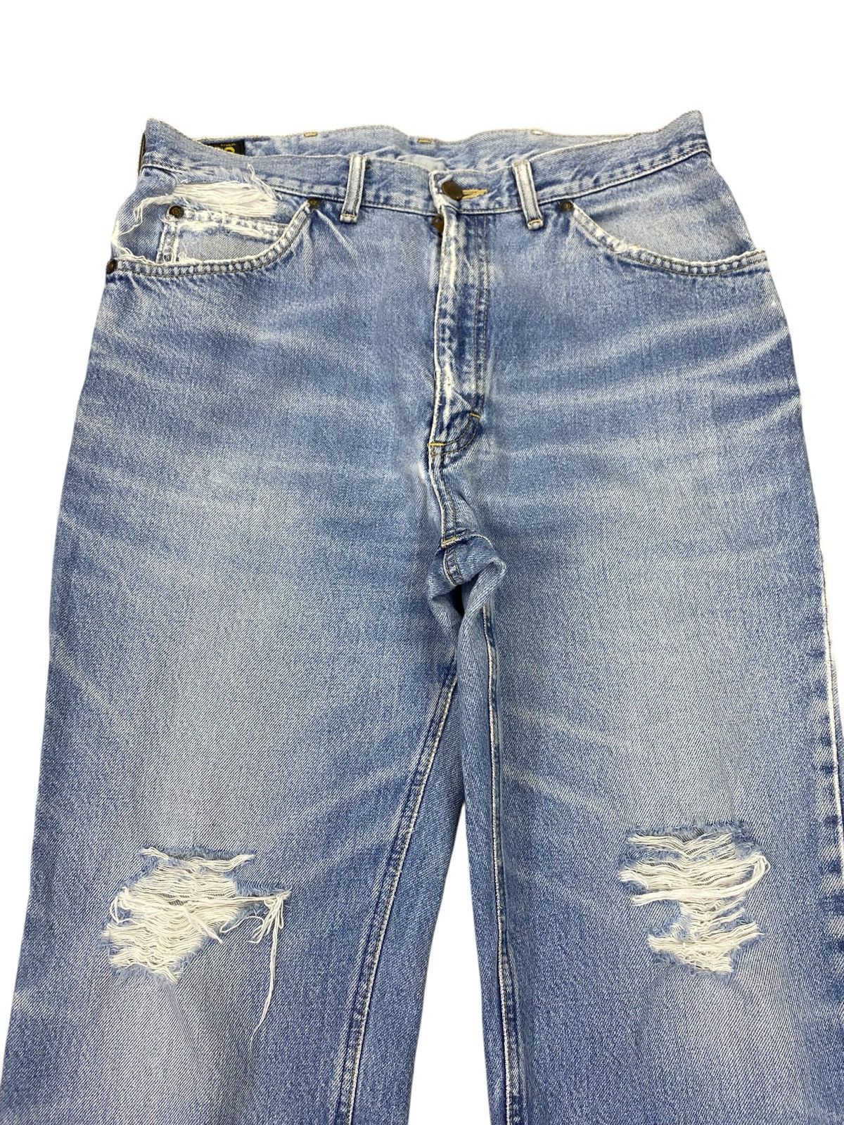 Lee Lee Brand Ripped Whiskers Style Loose Jeans Size US 32 / EU 48 - 2 Thumbnail