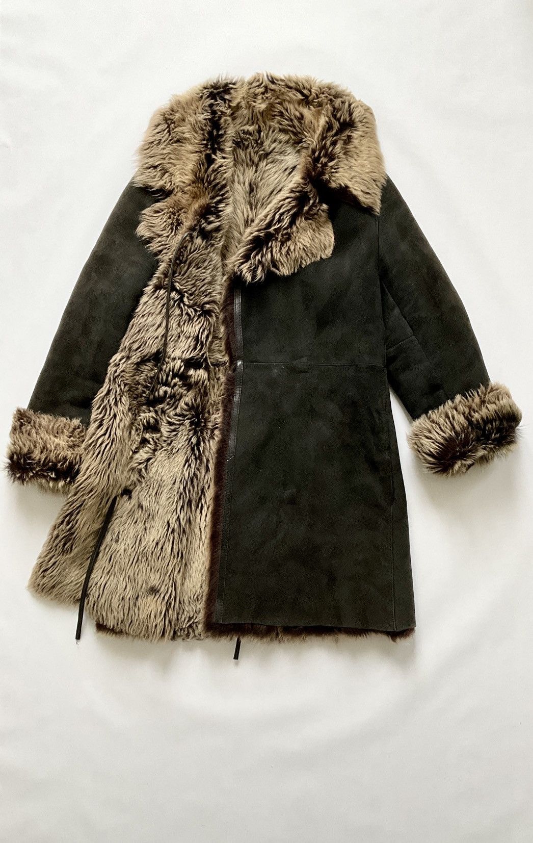 Vintage Vintage coat in daim with fur lining Size S / US 4 / IT 40 - 2 Thumbnail