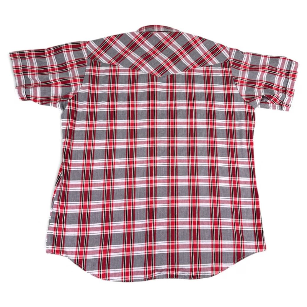 Vintage VINTAGE Ely Cattleman Western Shirt Adult EXTRA LARGE Red Plaid Pearl Snap 90s Men Shirt Size US XL / EU 56 / 4 - 3 Thumbnail