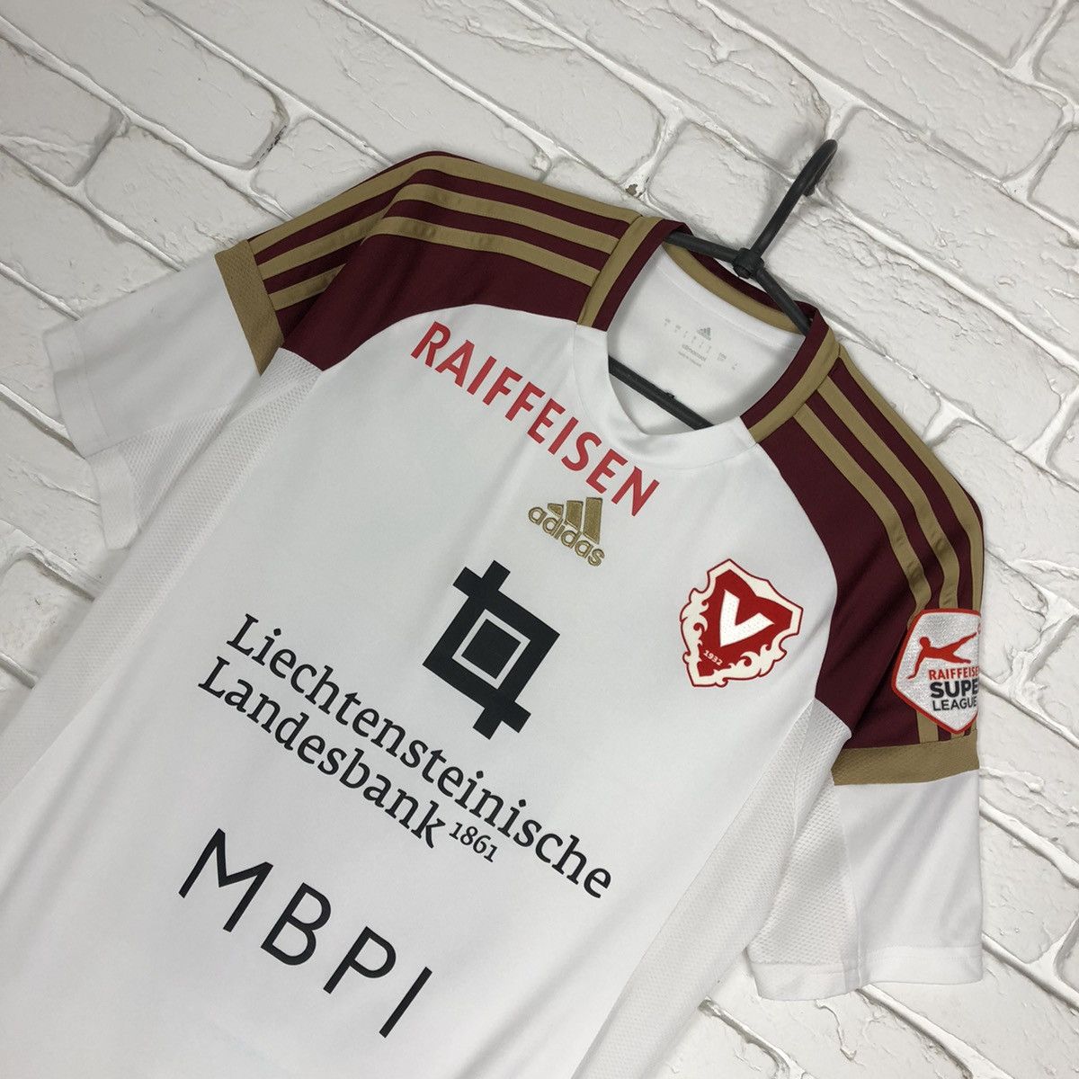Adidas × Vintage Vaduz Liechtenstein Zarate Match Worn 2015 2016 away jersey Size US S / EU 44-46 / 1 - 3 Thumbnail