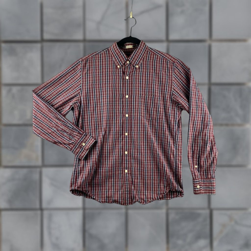 J.Crew J. Crew Shirt Mens M Button-Down Plaid Tailored Fit Long Sleeve Red Size US M / EU 48-50 / 2 - 1 Thumbnail