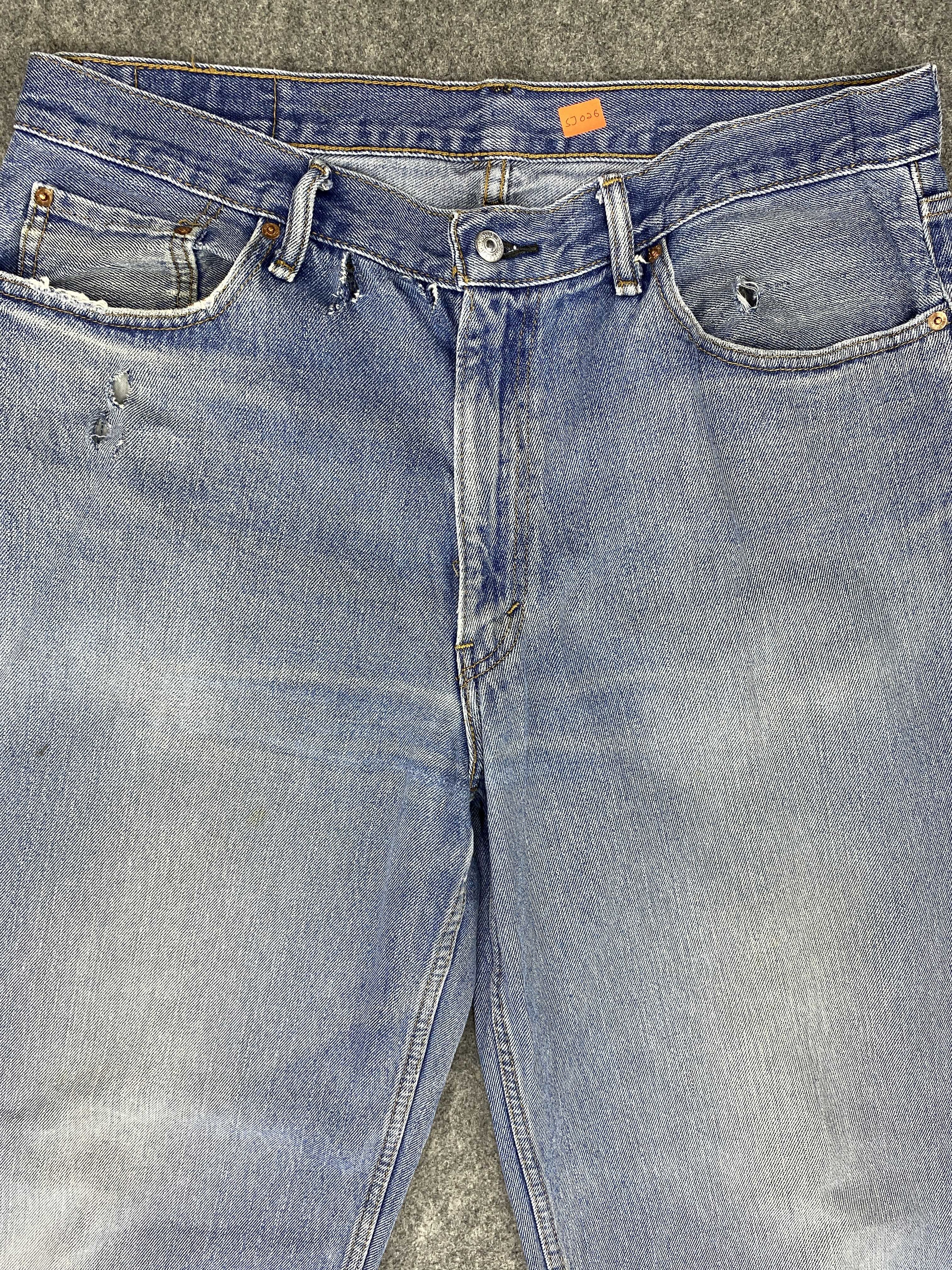 Japanese Brand Blue Distressed Vintage Levi's 560 38x33 Denim -SJ026 Size US 34 / EU 50 - 3 Thumbnail