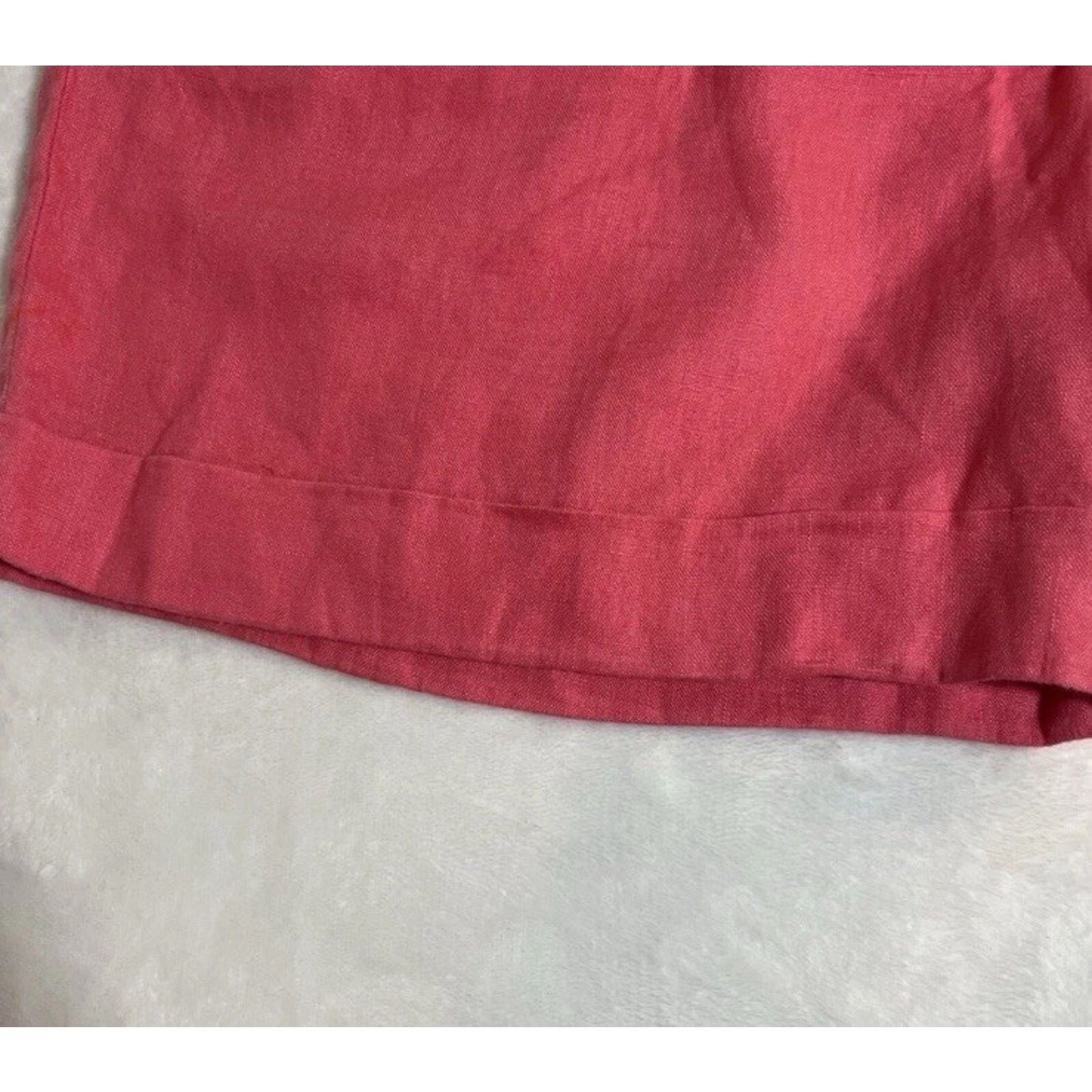 Boden Boden Sz 8 Pink Linen Pleat Front Shorts Cuffed 6” Inseam Size 30" / US 8 / IT 44 - 3 Thumbnail