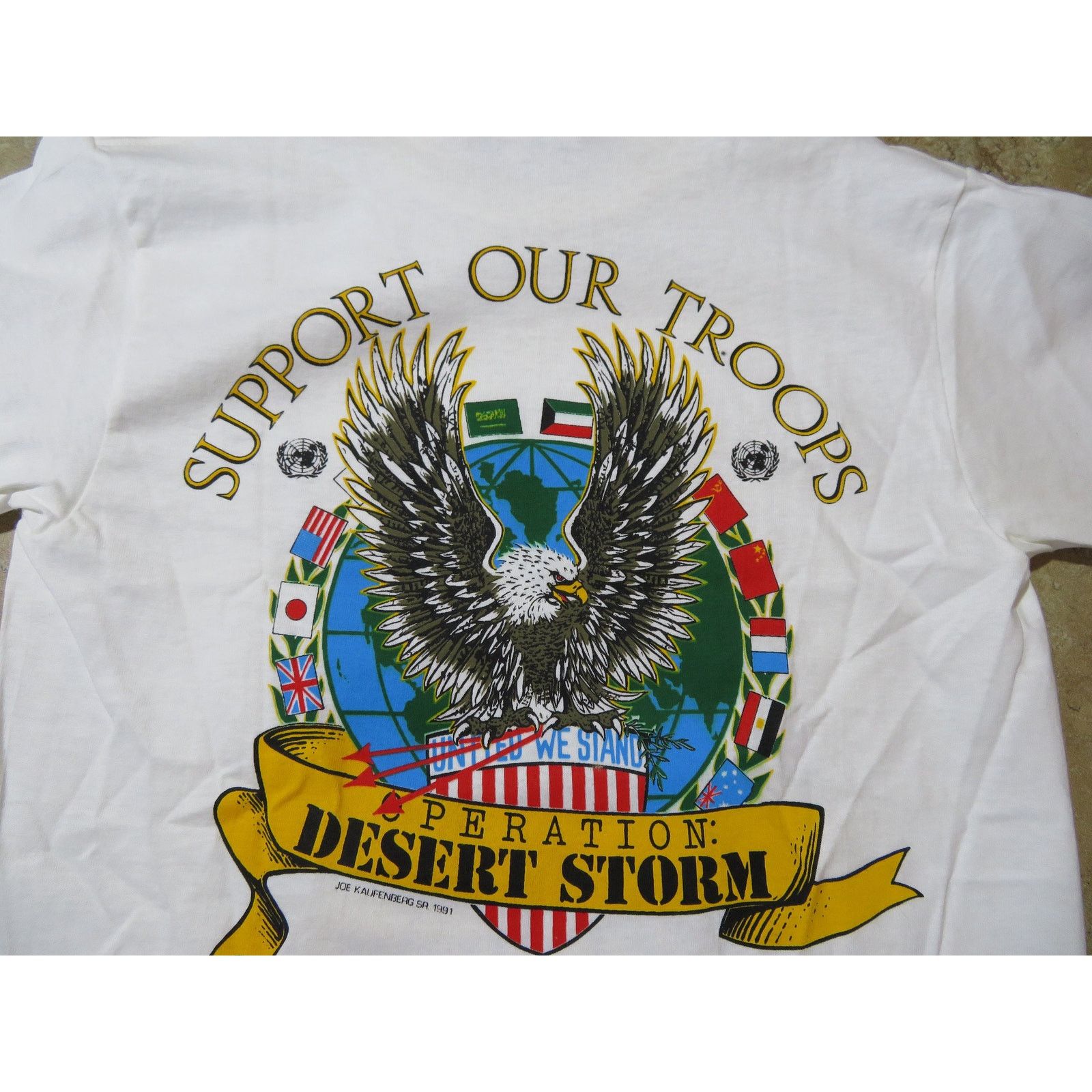 Anvil Vintage Desert Storm 1991 White T-Shirt Anvil Youth Sz Lg Size US S / EU 44-46 / 1 - 6 Thumbnail
